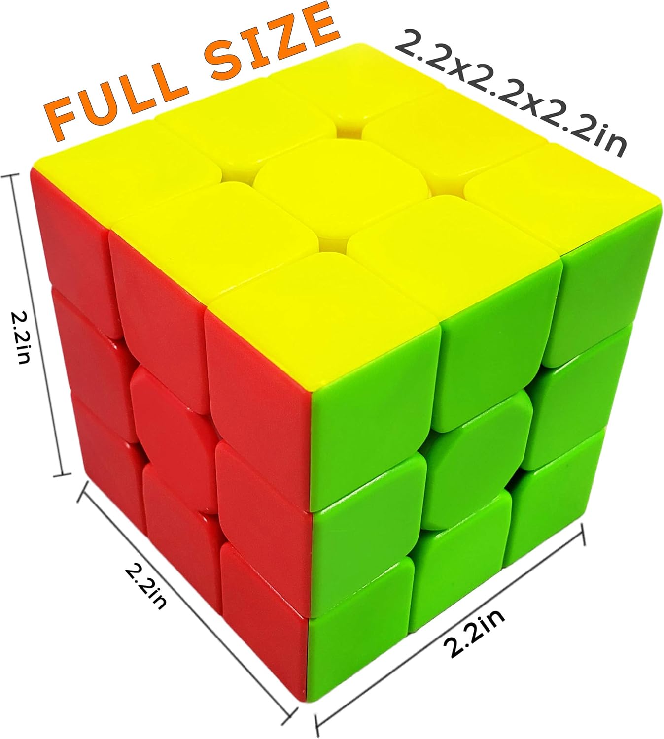 Speed Cube 3x3 Stickerless with Stand and Tutorial – Easy Turning, Smooth Play, Durable Magic Puzzle Toy for Kids and Adults