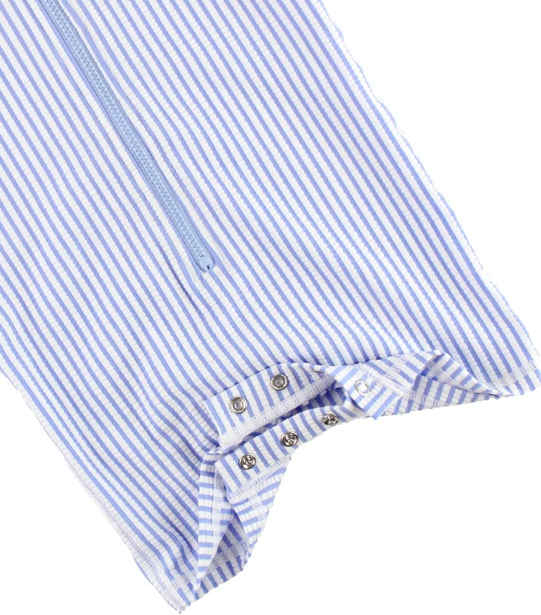 RUGGEDBUTTS Baby/Toddler Boy Swimsuit, One Piece Zipper Rash Guard Sunsuit with UPF 50+ Sun Protection