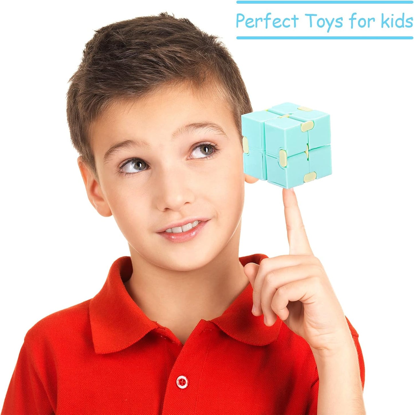 Chivao 60 Pieces Kids Party Favors Cube Toy Sensory Cube Valentine's Day Hand Held Block Sensory Game Cube Gadget Gift for Anxiety Stress Relief Birthday Goodie Bag Stuffers(Macaroon Style)