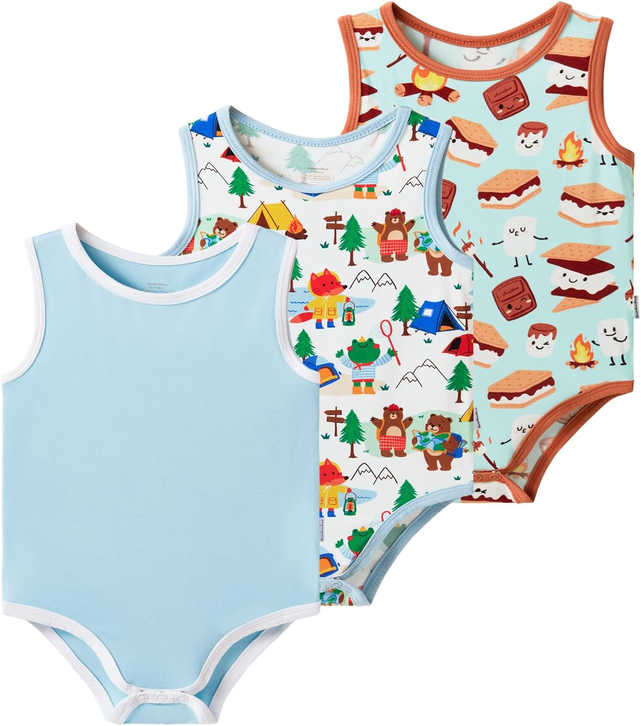 Baby Boy Girl Pajamas Toddler Infant Unisex Sleeveless Sleep Bodysuit Sleepwear Newborn Snap Snug Fit 3-Pack