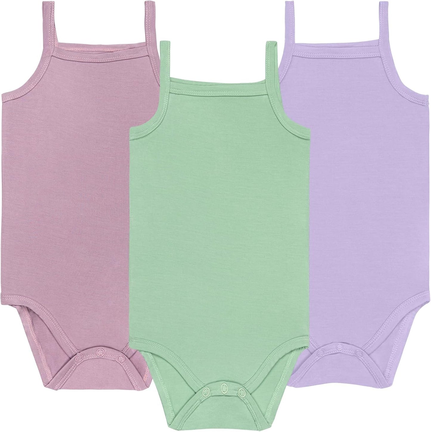 GUISBY Rayon Made from Bamboo Undershirt boy Girl Bodysuit for baby 3-Packs