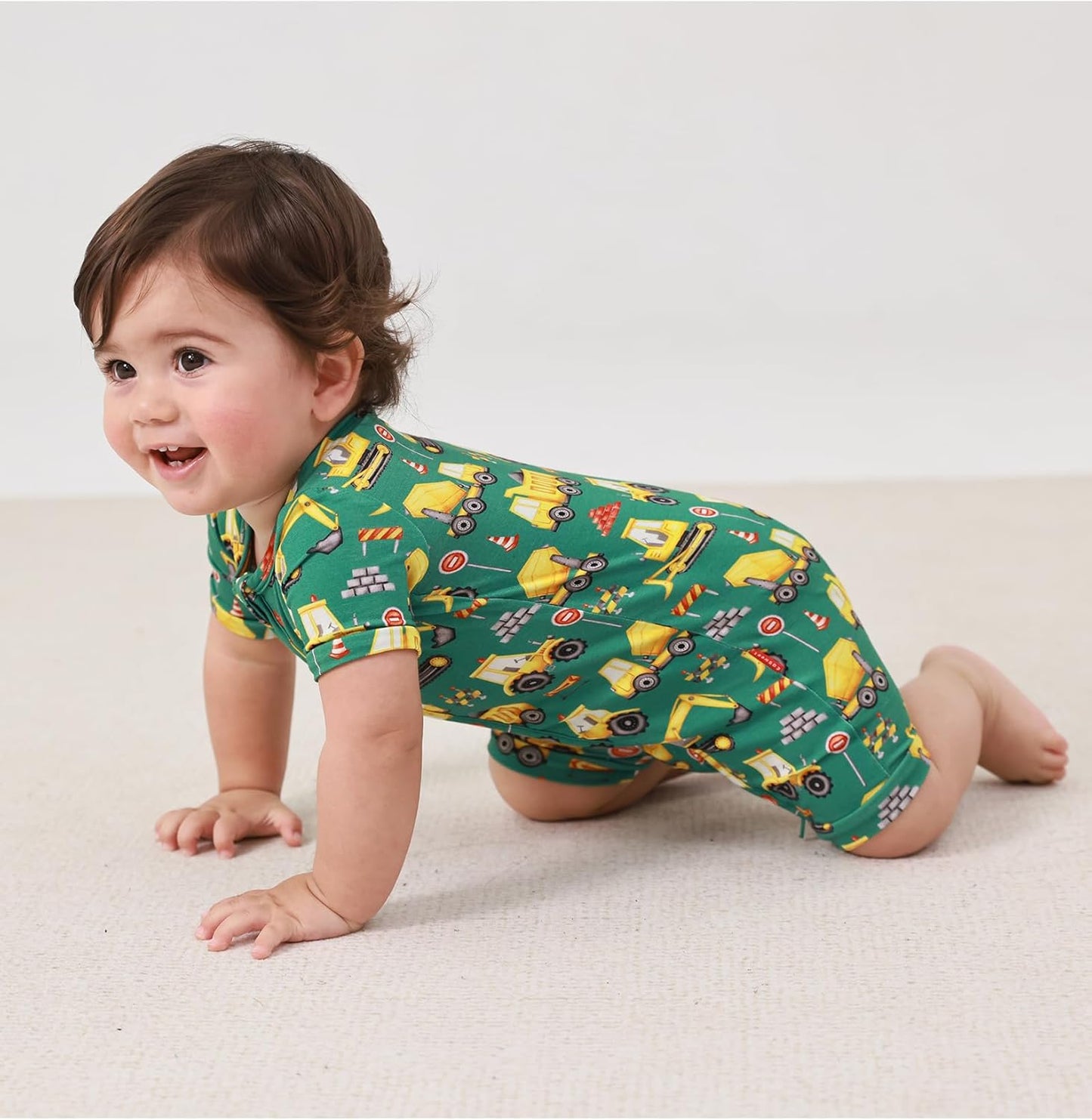 Baby Boys Bamboo Viscose Short Sleeve Romper Soft Comfy Infant Summer Jumpsuit