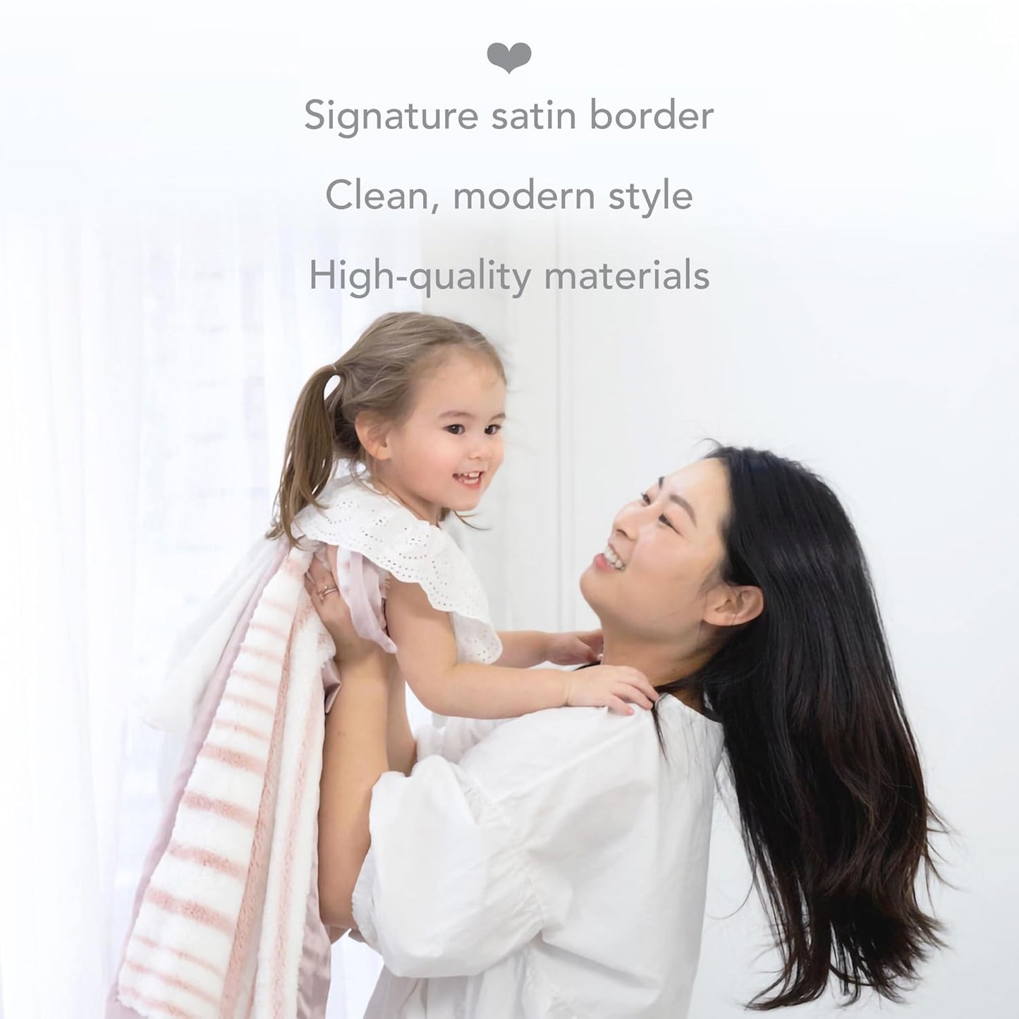 Little Giraffe Baby Blanket - Luxe Soft Blanket with Satin Trim - Baby Stroller Blanket - Newborn Baby Essentials & Baby Gifts - 29"x35" - Strand Dusty Pink