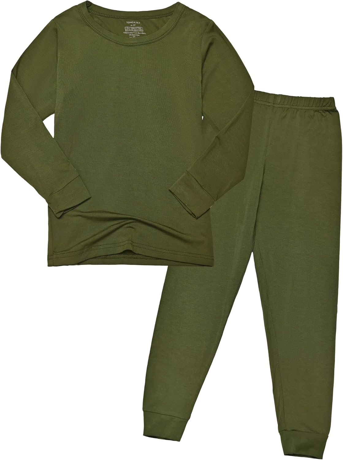 BABY 2T-10Y Toddler Kids Girls Boys Soft Comfy Viscose 2pcs Set Long Sleeve Plain Shirts and Pants Sets