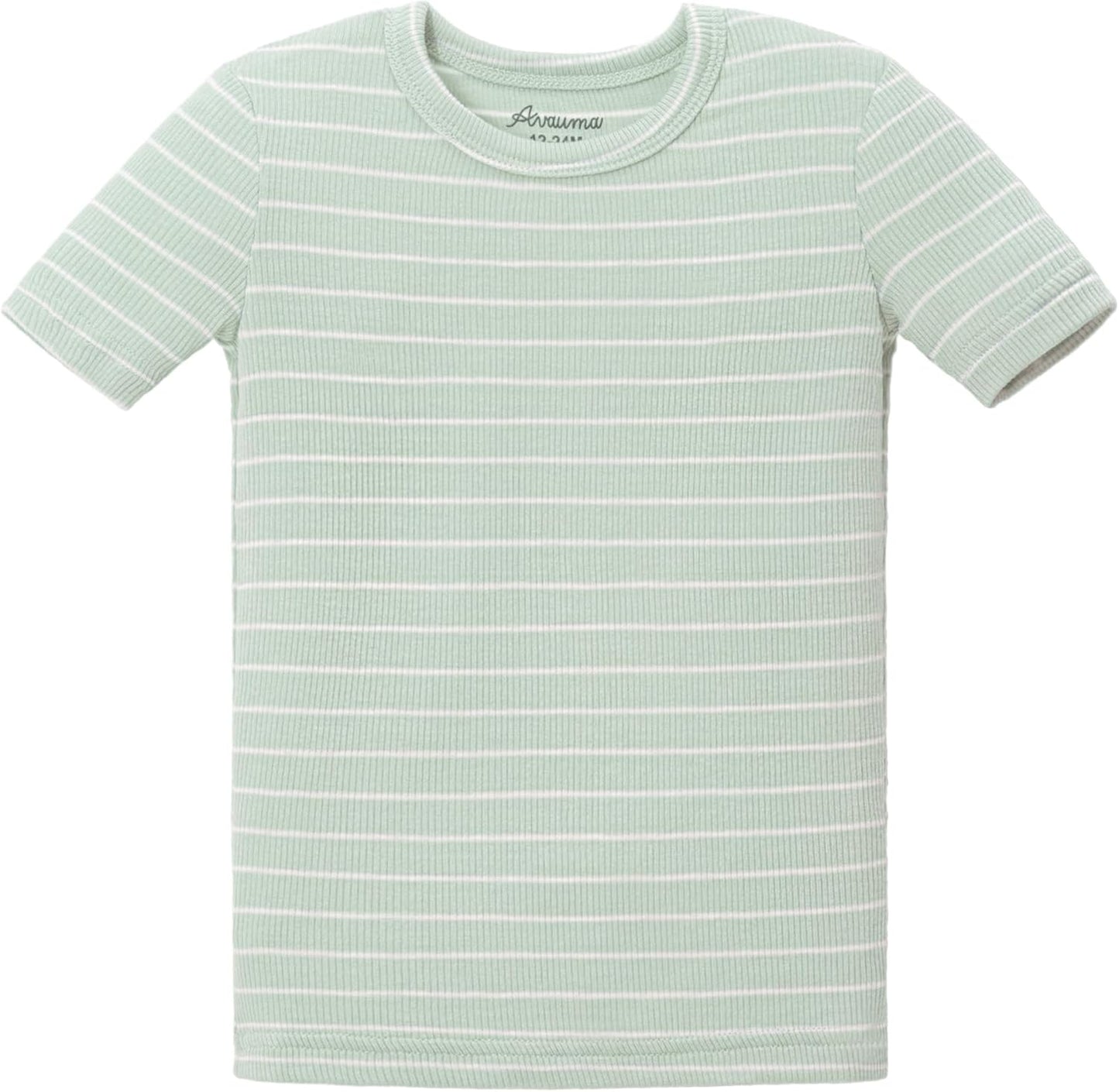 AVAUMA Stripe Pattern Baby Boys Girls Pajama Set Kids Toddler Snug fit Ribbed Sleepwear pjs for Daily Life Style