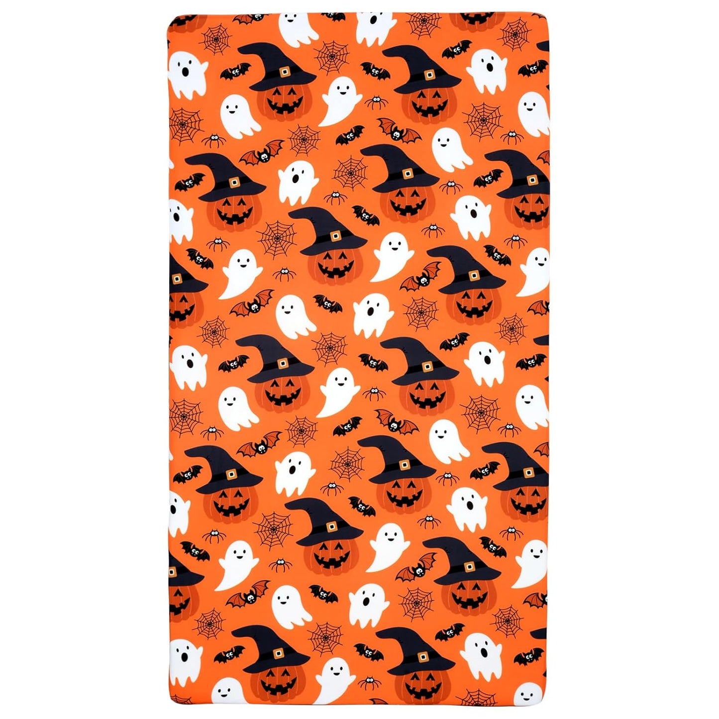 UOMNY Halloween Pumpkin Crib Sheet for Boys Girls Halloween Fitted Crib Sheets for Standard Crib 52 X 28 Inch Toddler Crib Mattresses Sheet