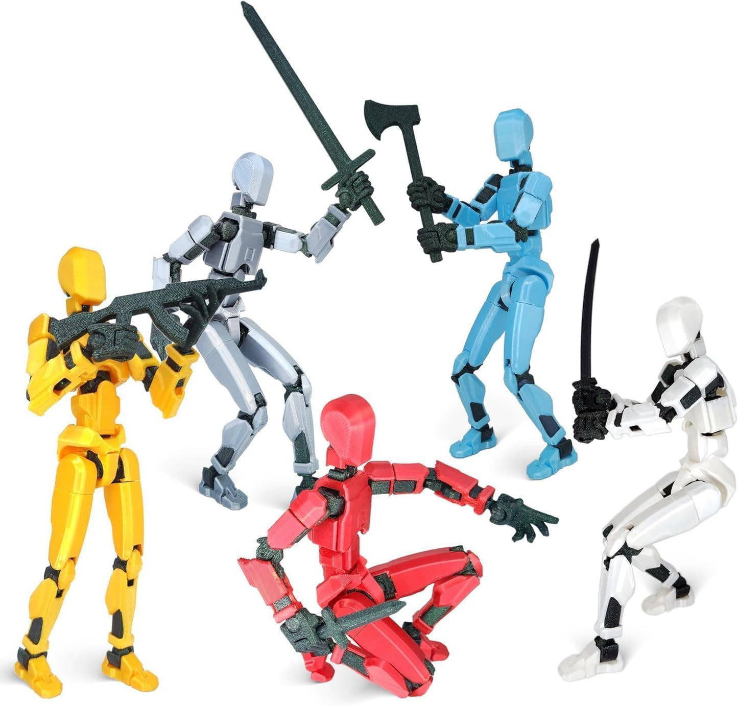 Titan 13 Action Figure, T13 Action Figures 3D Printed Multi-Jointed Movable, Nova 13 Action Figure Lucky 13 Action Figure Dummy 13 Action Figure, Game Gifts Valentines Gifts (Prink)