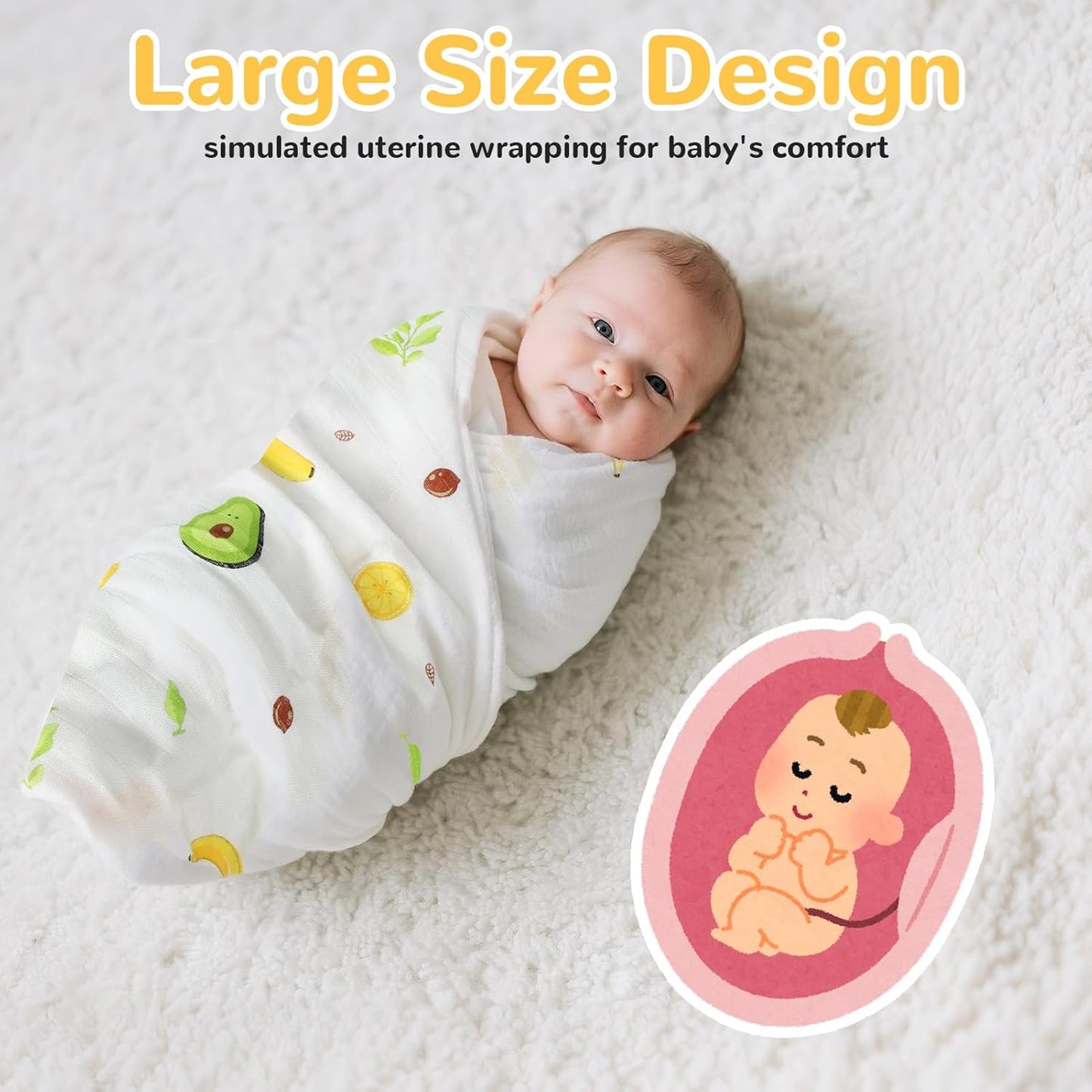 Cotton Muslin Swaddle Blankets for Newborn - 4 Pack Breathable Receiving Blankets for Baby - 47''X47'' Large Soft Thin Unisex Baby Blanket Burp Clothes Baby Bath Towel Stroller Cover