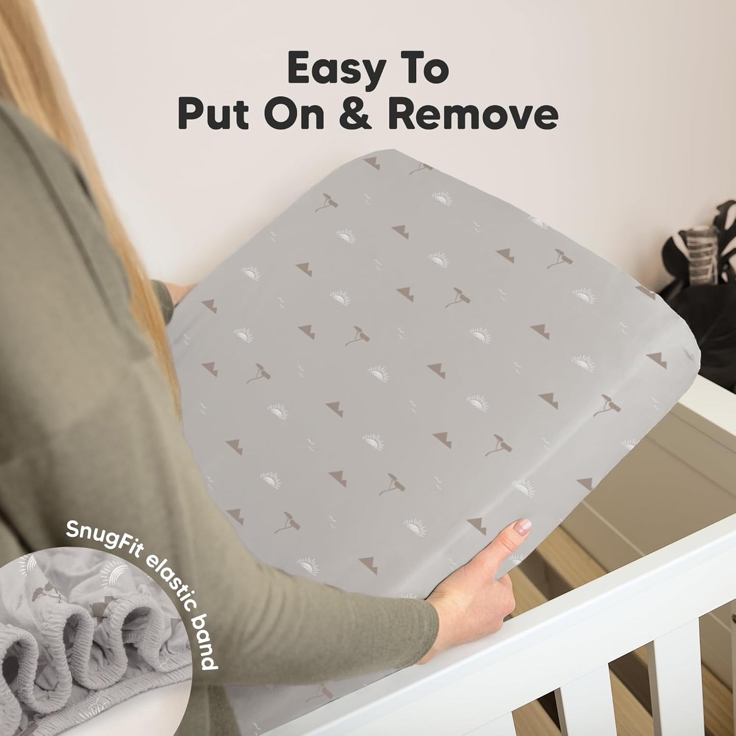 KeaBabies 2-Pack Organic Crib Sheets for Boys, Girls - 52x28 Fitted Crib Mattress Sheet Neutral, Breathable Jersey Cotton Cover for Baby Bed, Toddler Mattress, Soft & Cute Prints (Savannah)