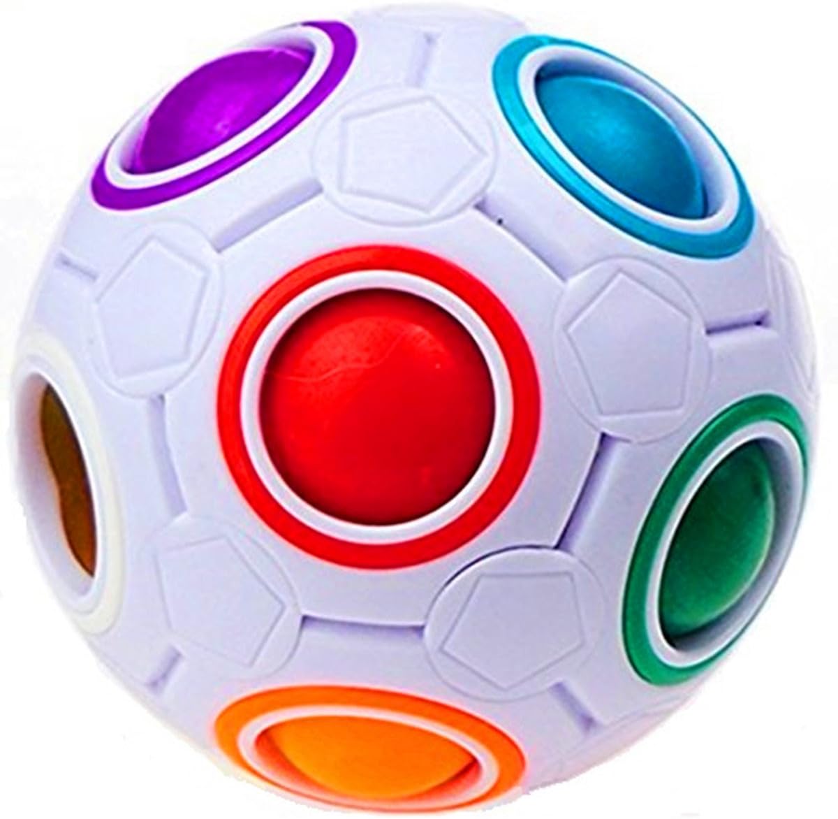 CuberSpeed Rainbow Ball Magic Cube Fidget Toy Puzzle Magic Rainbow Ball Puzzle Fun Fidget