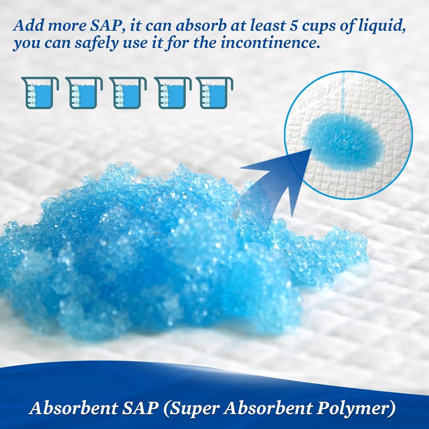 Premium Chucks Pads Disposable 23"x36" (50 Count) , Leakproof Adults Incontinence Bed Pads, Heavy Duty Absorbent Underpads Waterproof, Extra Large Puppy Pee Training Pad