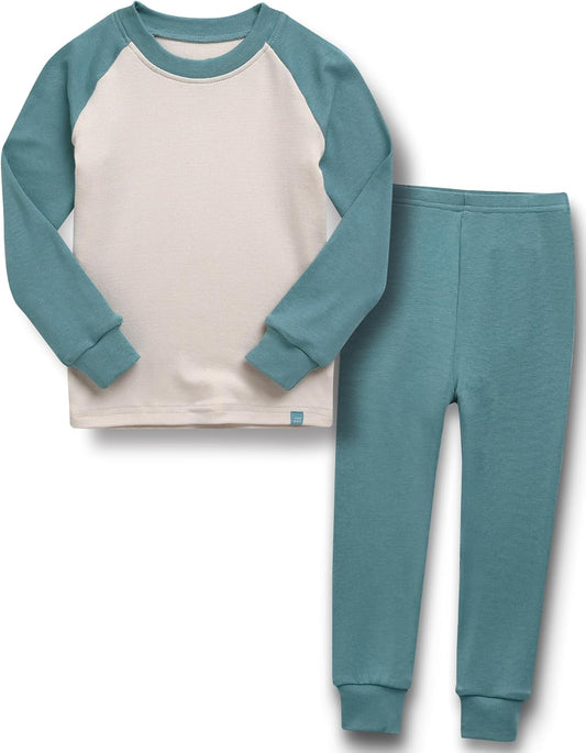 VAENAIT 6M-12Y Toddler Toddler Kids Toddler Girls Boys Soft Comfy Modal Tencel Solid Raglan Sleepwear Pajamas Pjs 2pcs Set