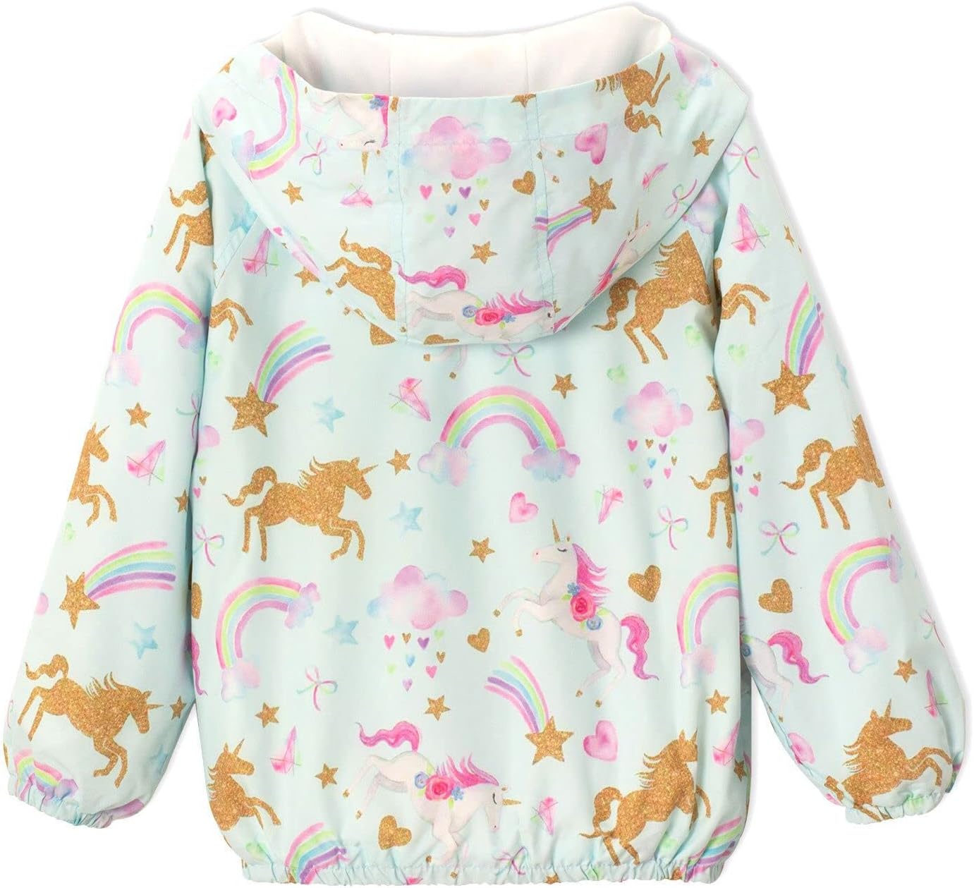 WELAKEN Lightweight Jacket for Girls Kids & Toddler II Girls' Print Water-Resistant Jacket