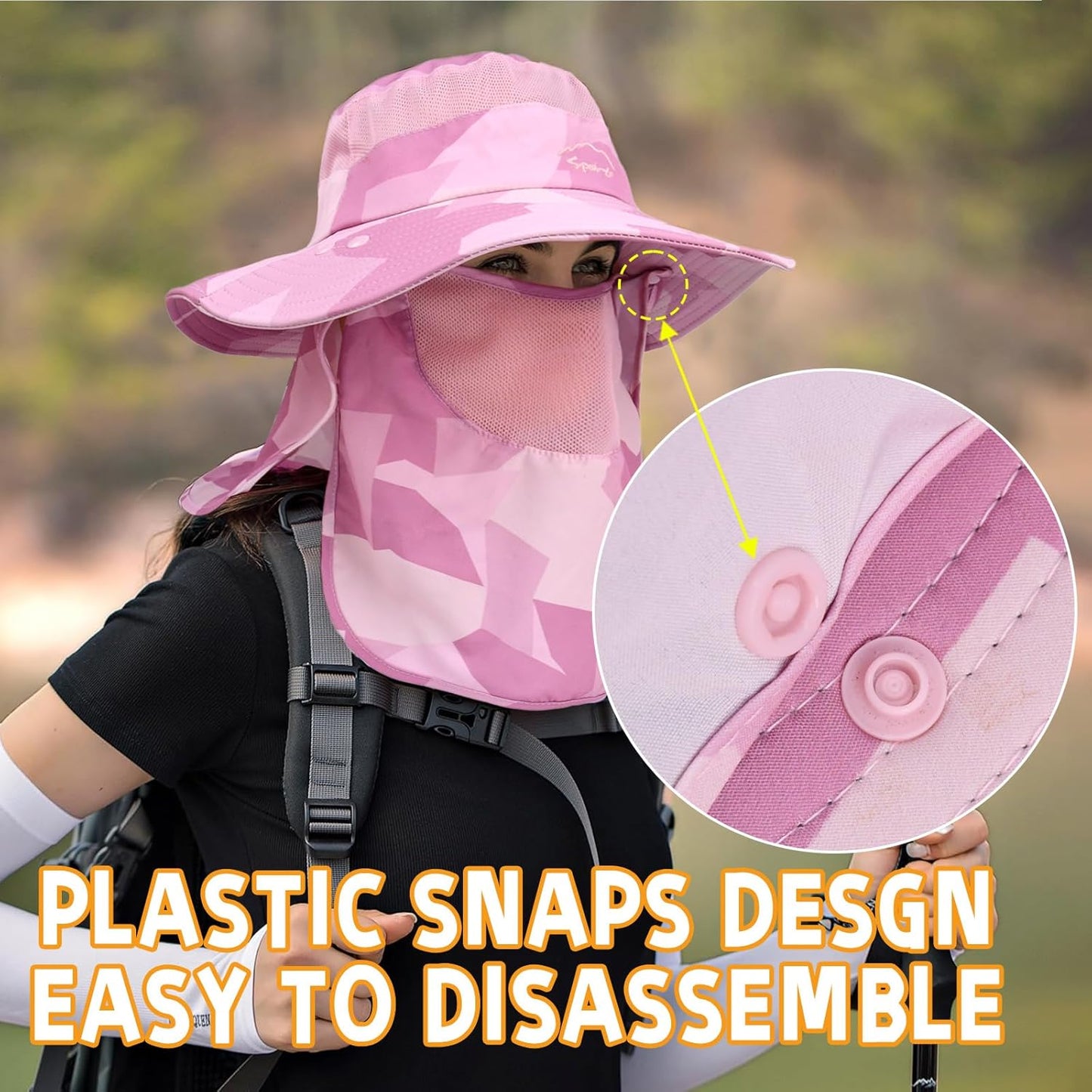 Sun Hats for Men Women Fishing Hat UPF 50+ Breathable Wide Brim Summer UV Protection Hat