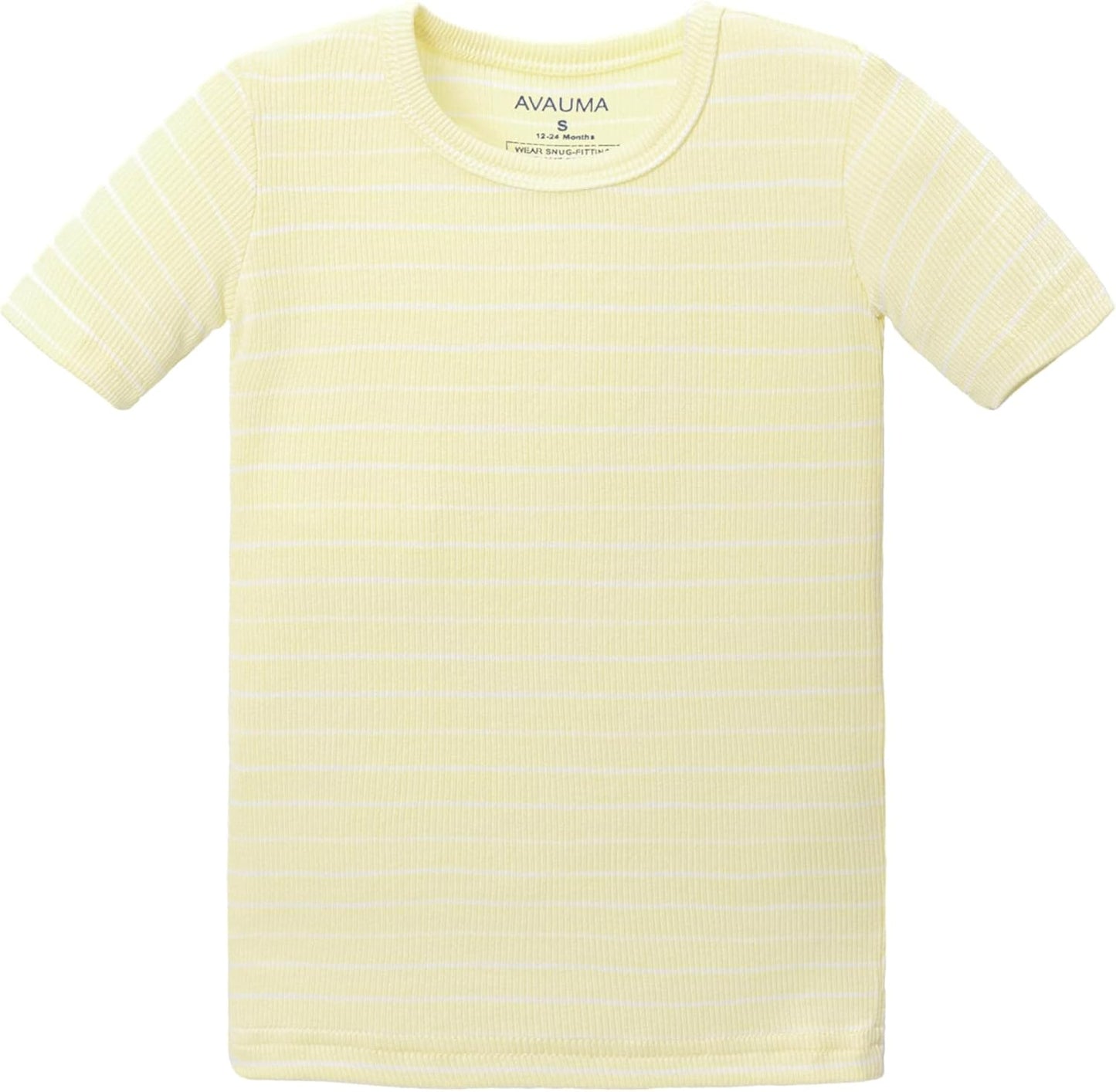 AVAUMA Stripe Pattern Baby Boys Girls Pajama Set Kids Toddler Snug fit Ribbed Sleepwear pjs for Daily Life Style