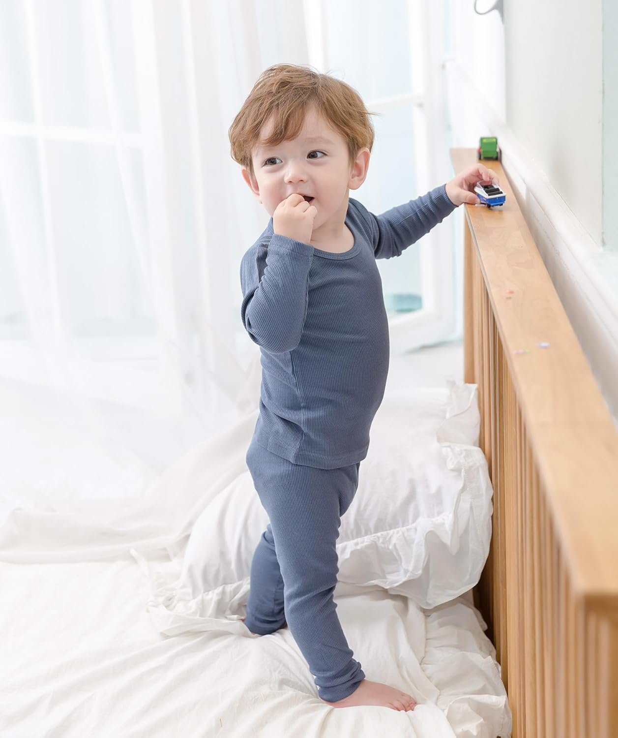 AVAUMA Baby Boys Girls Pajama Set Kids Toddler Snug fit Ribbed Sleepwear pjs for Daily Life Style