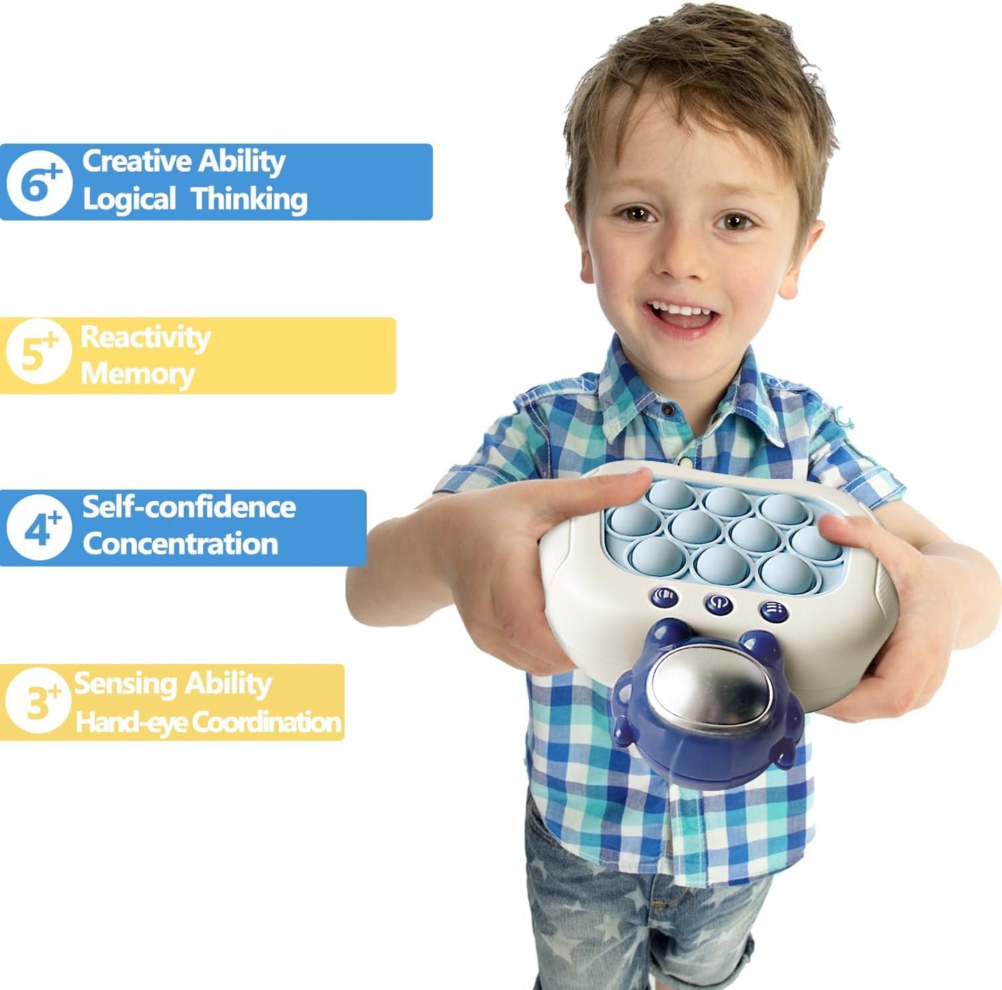 Pop The Target! Handheld Speed Pushing Game Machine: A Fun Multiplayer Game for Family. Fidget Game Toy for 6 7 8 9 10 11 12 Years Old Astronaut