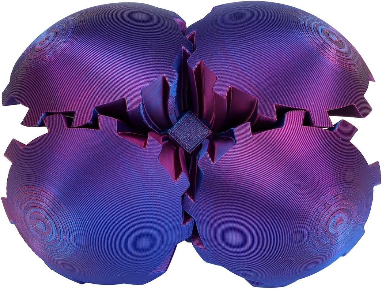 Gear Ball - 3D Printed Gear Ball Spin Ball or Cube Fidget Toy, Gear Sphere, Gear Ball Gearball Fidget Toy, Stress Ball, GearSphere Desk Toy, Fidget Ball, Gear Toy for Stress and Anxiety Relaxing