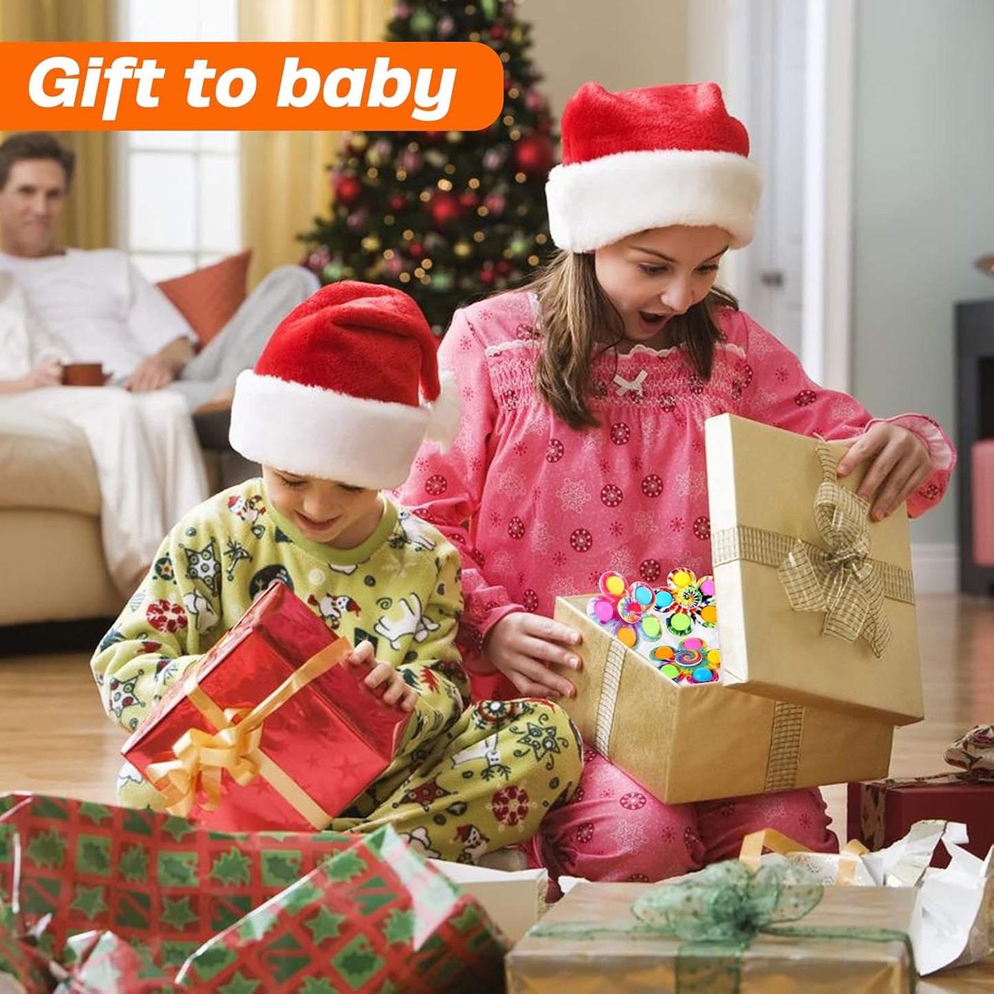 Fidget Spinners Toys 4 Pack, Fidget Toys for Kids Adults, Bulk Pop Sensory Spinner Toys Stress Relief, ADHD Autism Products for Girls Boys, Kids Birthday Party Favors Classroom Prizes