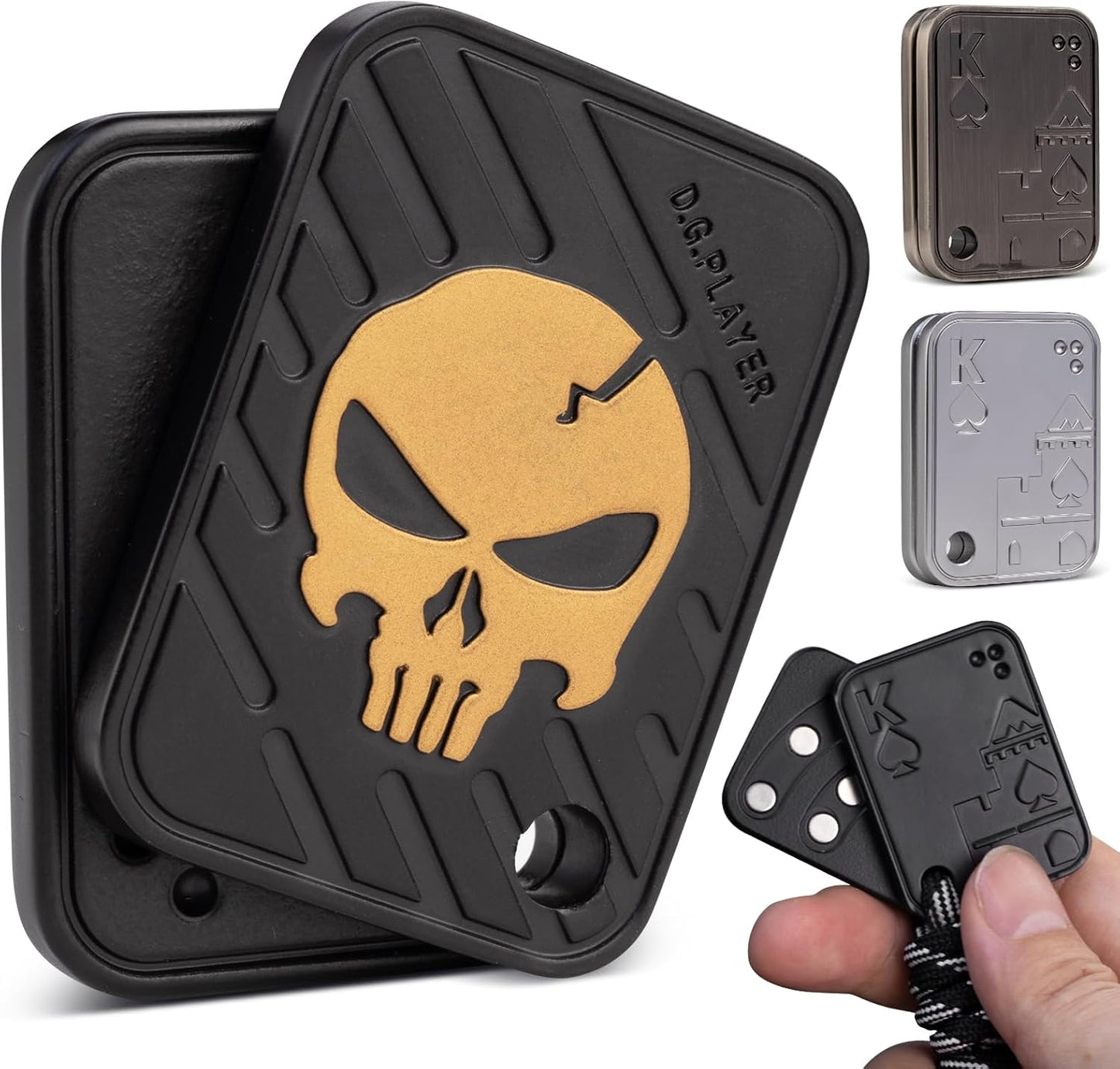 Fidget Toys Adults - Pendants Magnetic Metal EDC Toys for ADHD, Relieve Stress, Tension, Anxiety - Improve Focus - Find Inspiration, Backpack, Purse Hanging Decoration(Black Gold)