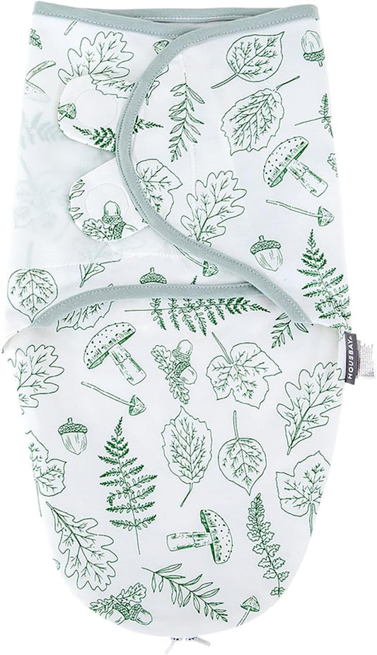 HOUSBAY Baby Swaddle Blanket Boy Girl, Super Soft 100% Cotton Newborn Adjustable Swaddles for 3-6 Months, 2-Way Zipper Sleep Sack 1 Pack