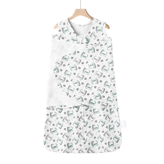 Swaddle-Blanket Baby Girl & Boy Swaddles Newborn Infant Transition 100% Cotton Wrap Blankets, 3-Way Adjustable Wearable Blanket, TOG 1.0 (Little Monster, 3-6 Month)