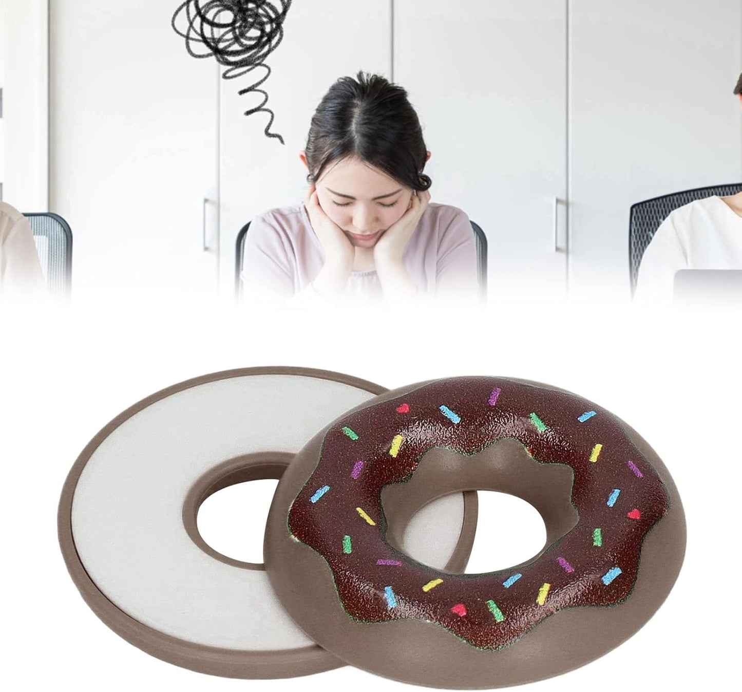 VBESTLIFE Magnetic Fidget Toy, Doughnut Finger Fidget Slider Toy Anxiety Pressure Relieving Fidget Slider Toy Fidget for Adults Kids Fidget Toys (Brown)