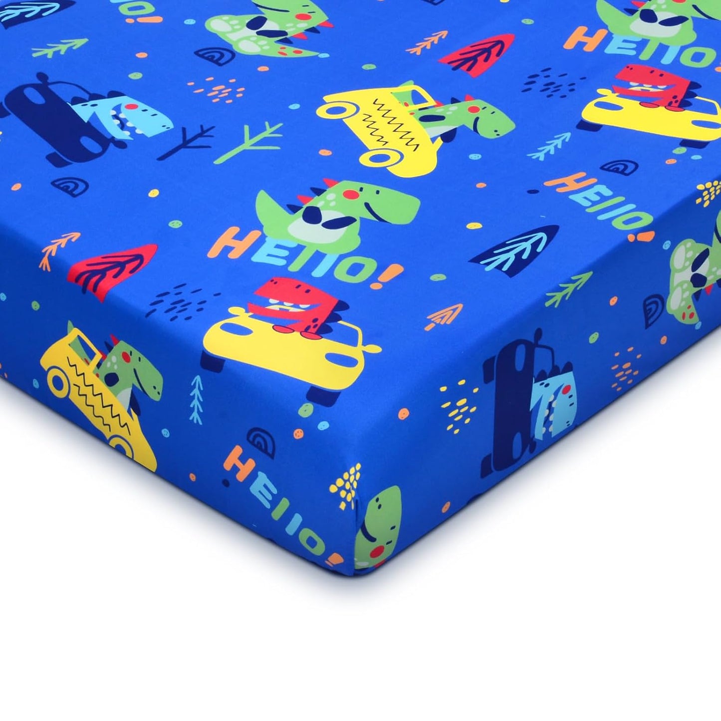 UOMNY Crib Sheet, Dinosaur Crib Sheets Baby Sheet for Standard Crib and Toddler Mattresses Nursery Bedding Sheet Crib Mattress Sheets for Boys and Girls 1 Pack Toddler Sheet