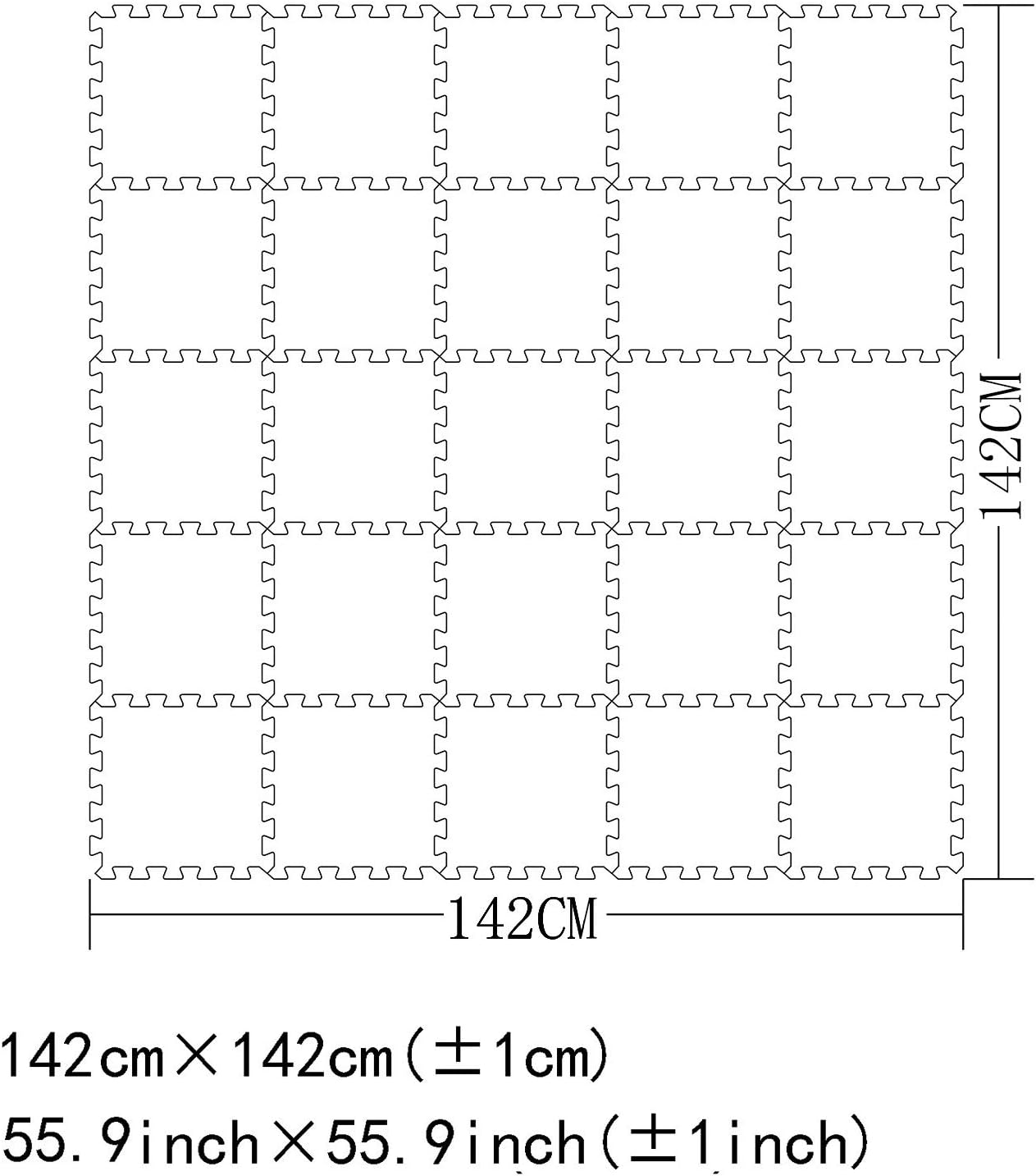 MQIAOHAM® 25 Pieces Puzzle Play Mats, Soft Baby Play Mat, Kids Interlocking Foam Floor Tiles, Toddlers Carpet Playmats G301025-103110111