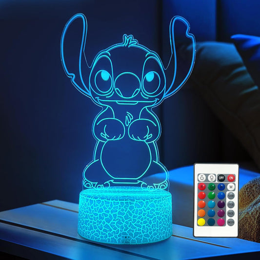 Cool Night Light,16 Color Night Light,3D LED Lamp with Smart Remote Control,Boy Gifts for Children's Room Decoration,Christmas Holiday Gifts