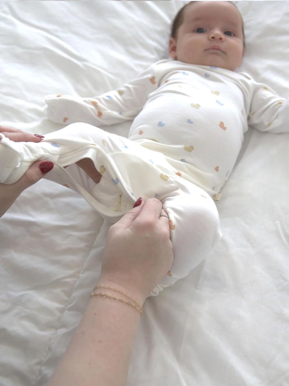 GUNAMUNA Unisex Baby Toddler Ultra-Soft Convertible Pajama, Footie or Romper Sleeper with Diaper Zipper, Newborn to 24 Months