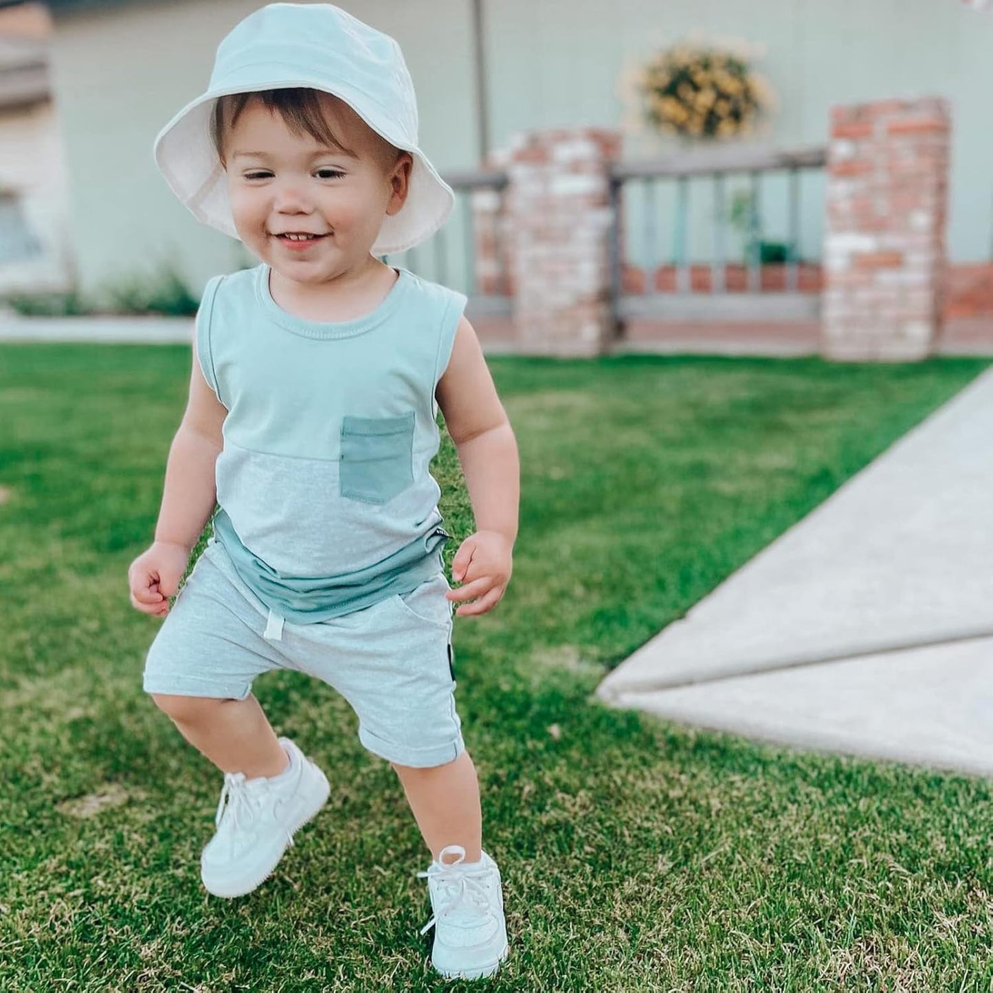 Kupretty Baby Boy Summer Clothes Sleeveless Tank Tops Vest T-Shirt + Casual Shorts Toddler Outfits Set