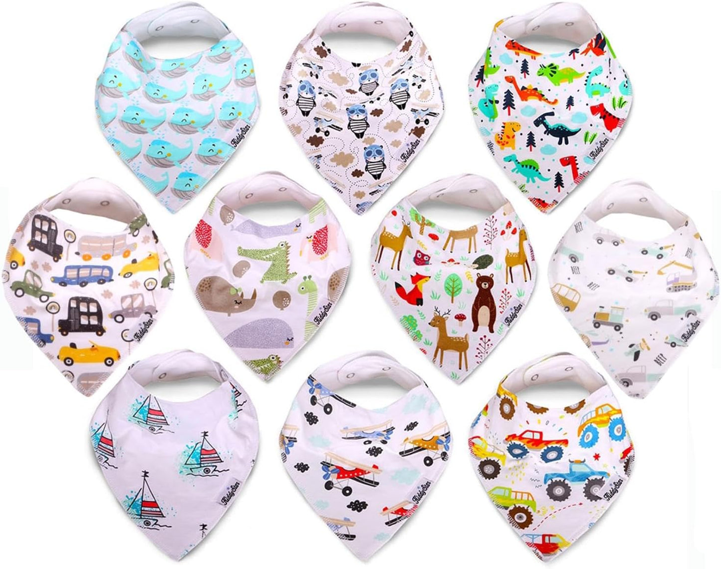 Organic Cotton Baby Bibs – Soft Teething & Drool Bib for Newborns & Toddlers – Hypoallergenic, Absorbent, Snaps
