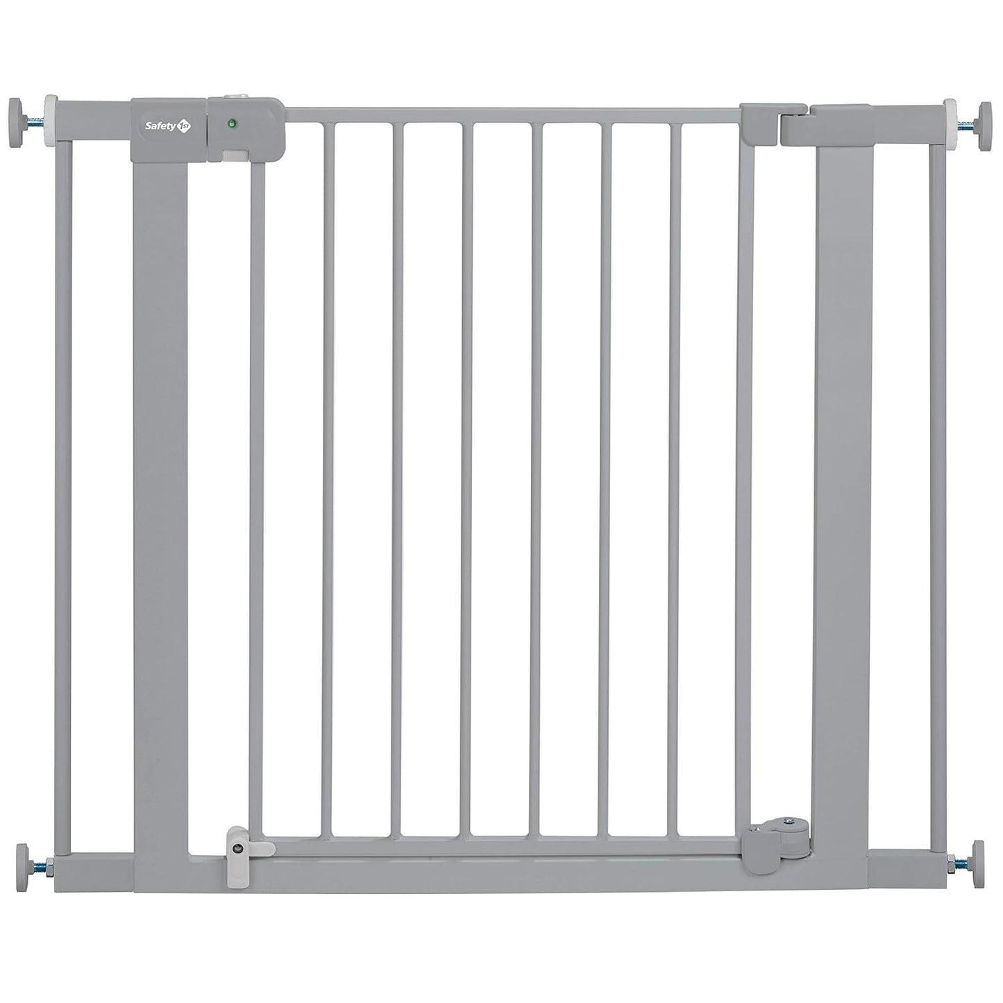 Safety 1st Easy Install Baby Gate for Doorways, Auto-Close Pressure-Mounted Magnetic Latch, Indoor Dog Gates, No Drilling, Fits 29"-38", Grey