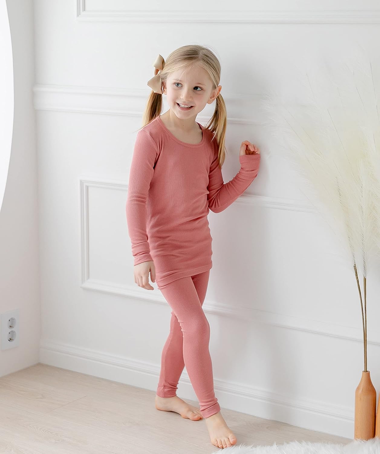 AVAUMA Baby Boys Girls Pajama Set Kids Toddler Snug fit Ribbed Sleepwear pjs for Daily Life Style