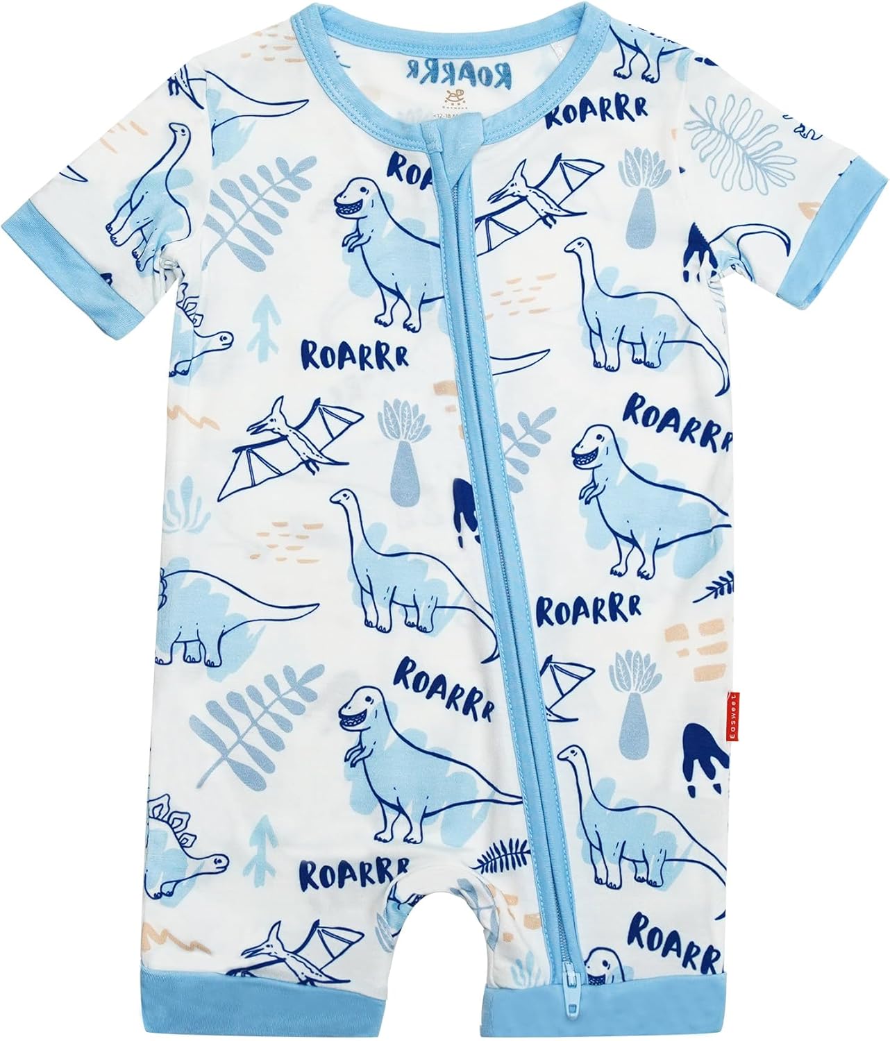 Baby Boys Bamboo Viscose Short Sleeve Romper Soft Comfy Infant Summer Jumpsuit