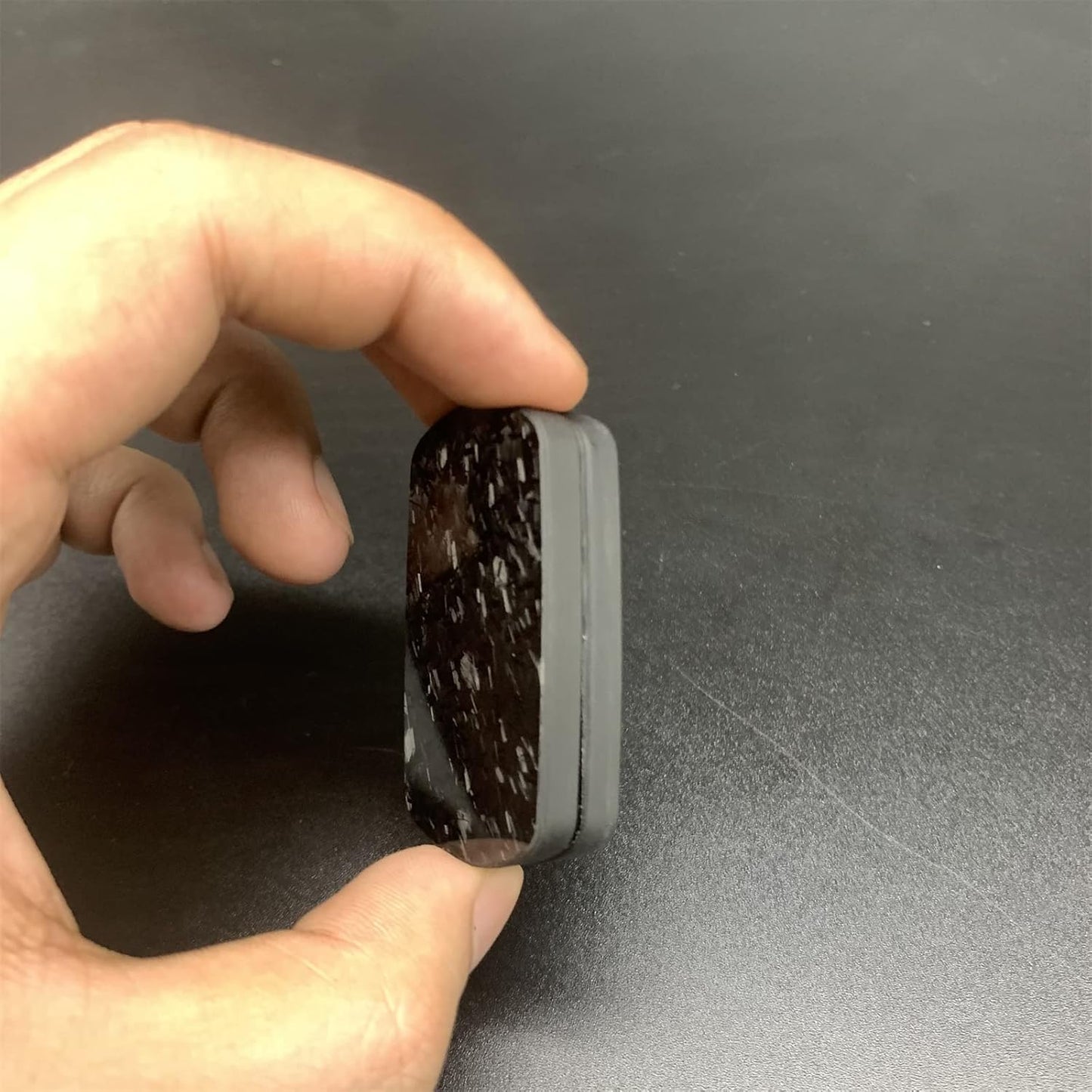 Rectangular Block Carbon Fiber Push Haptic Slider Adult Fidget Toys EDC ADHD Tool Anti-Anxiety Fidget Slider Stress Relief Toys Cool Stuff for Men (Forged Texture)