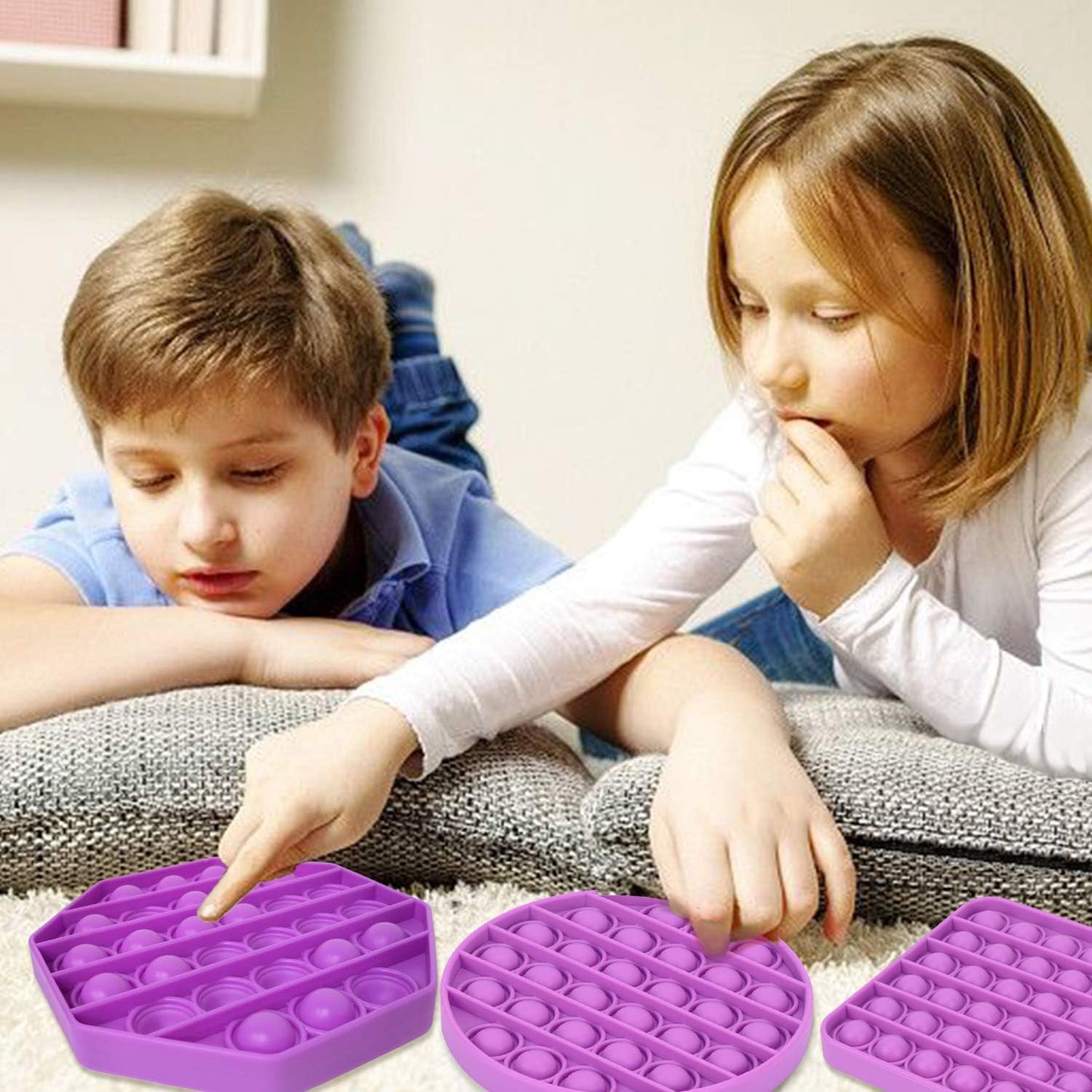 Sensory Fidget Toys, Silicone Squeeze Decompression Toy Games, Stress Relief Toys for Adults Funny Toy for Age 6+ Kids Teens, 3PCS