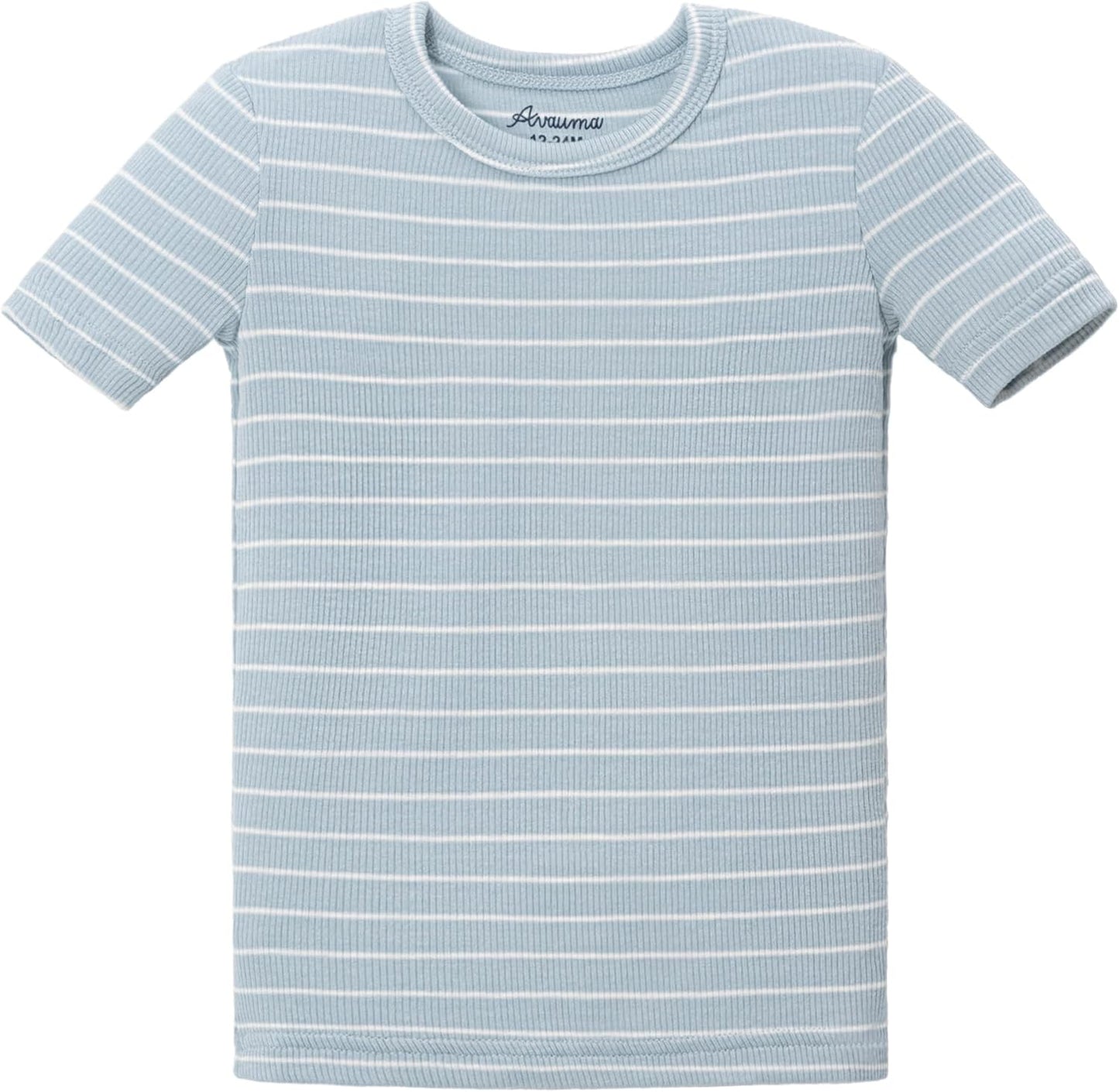 AVAUMA Stripe Pattern Baby Boys Girls Pajama Set Kids Toddler Snug fit Ribbed Sleepwear pjs for Daily Life Style