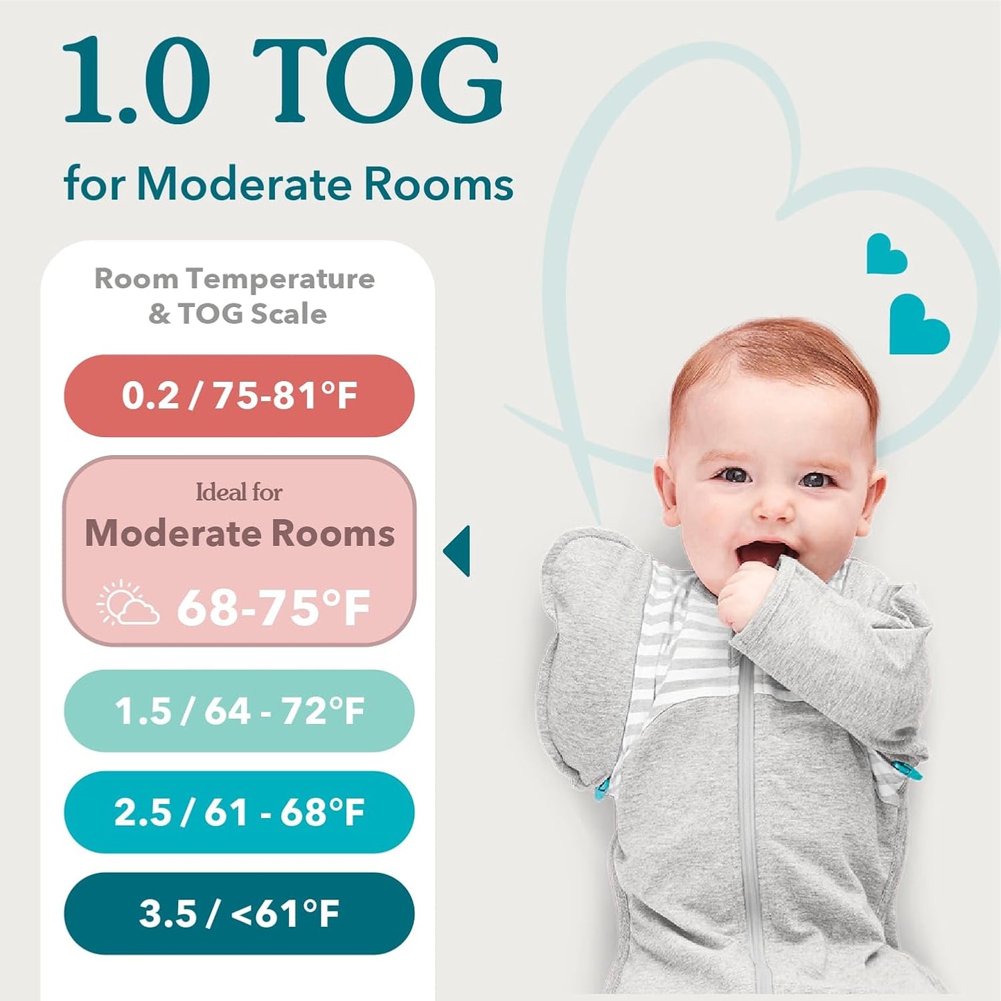 Love to Dream Swaddle UP, Baby Sleep Sack, Self-Soothing Swaddles for Newborns, 8-13 lbs, Snug Fit Helps Calm Startle Reflex, New Born Essentials for Baby, Dusty Blue