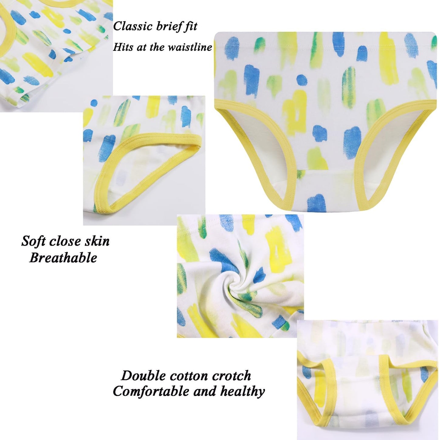 Hahan Girls Soft Panties Toddler Girls Cotton Underwear Kids Briefs