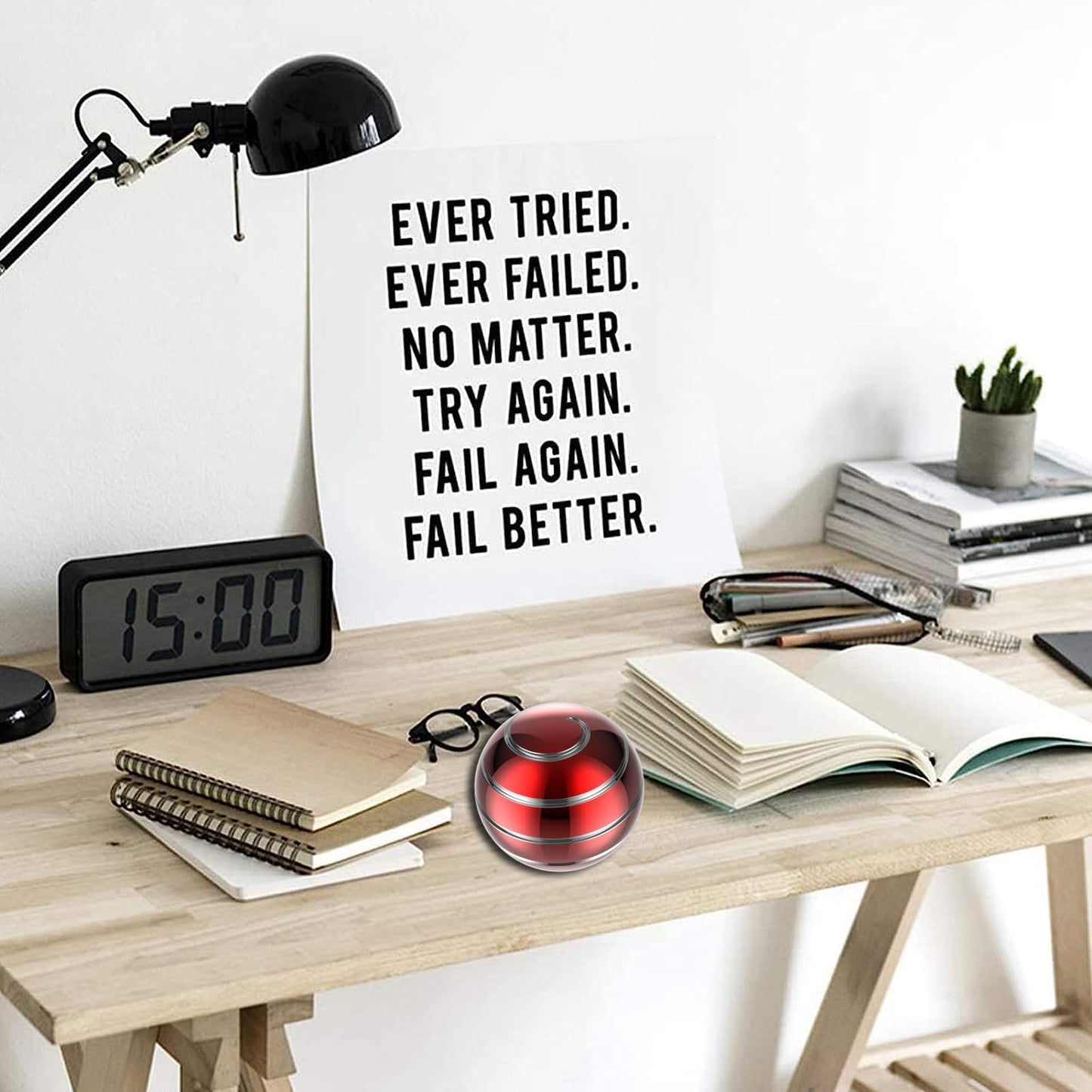 Kinetic Desk Toys, 1.54'' Kinetic Spinning Desk Toys for Kids Adults, Fidget Toys for Party Favors, Christmas Stocking Stuffers, Easter Basket (39MM, Red-A)