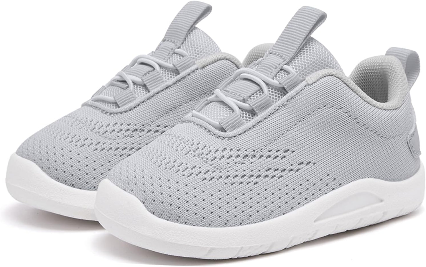 MORENDL Toddler Slip On Sneakers Baby Walking Shoes Non-Slip Breathable Unisex Pink Mesh Lace-Up Athletic Sneakers Infant Running Shoes