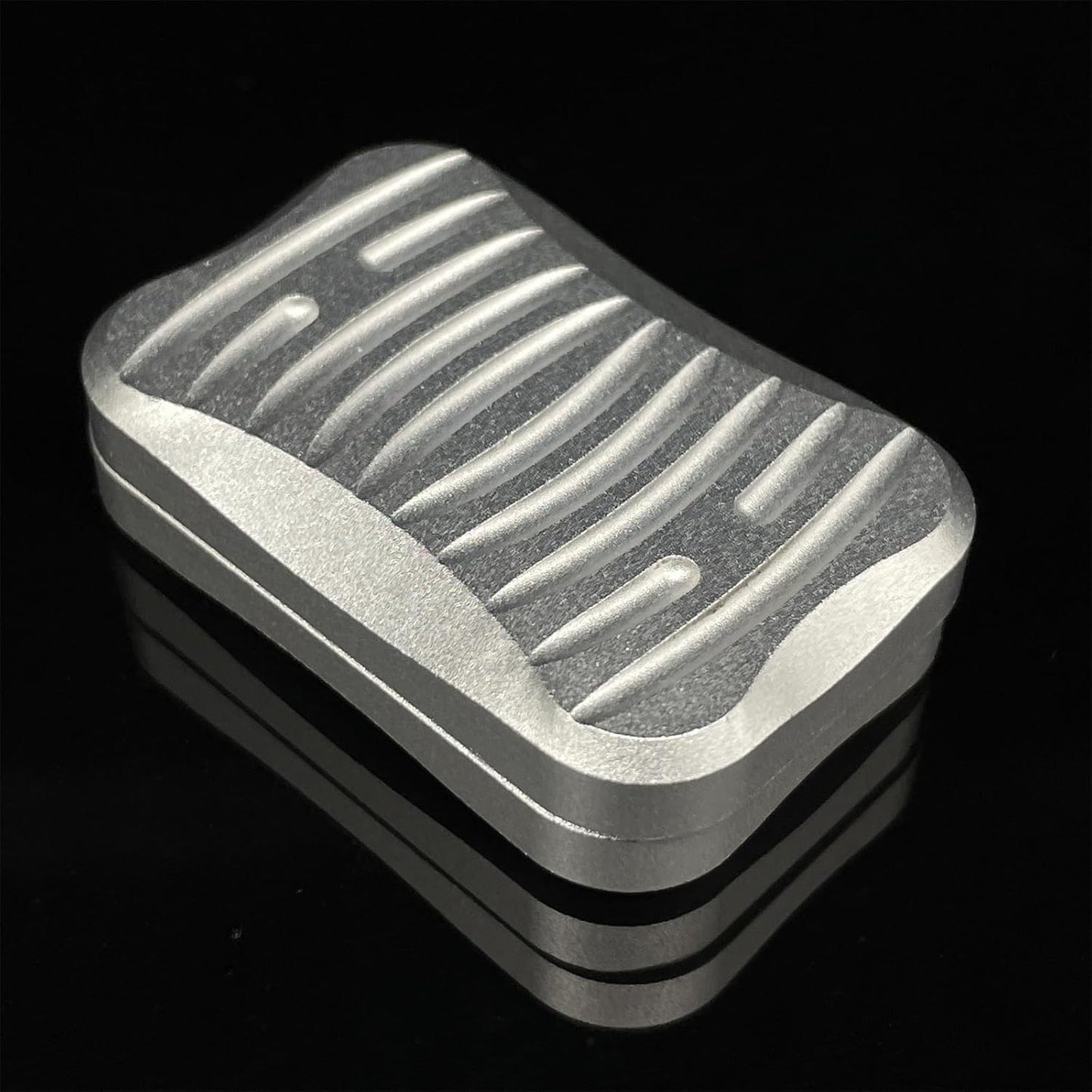 Unrestricted Push 3 Click Haptic Slider EDC Fidget Clicker Metal Fidget Toys ADHD Tool Anti-Anxiety Office Desk Toys Adult Stress Relief Toys (Sword Mark Alloy Haptic Slider)