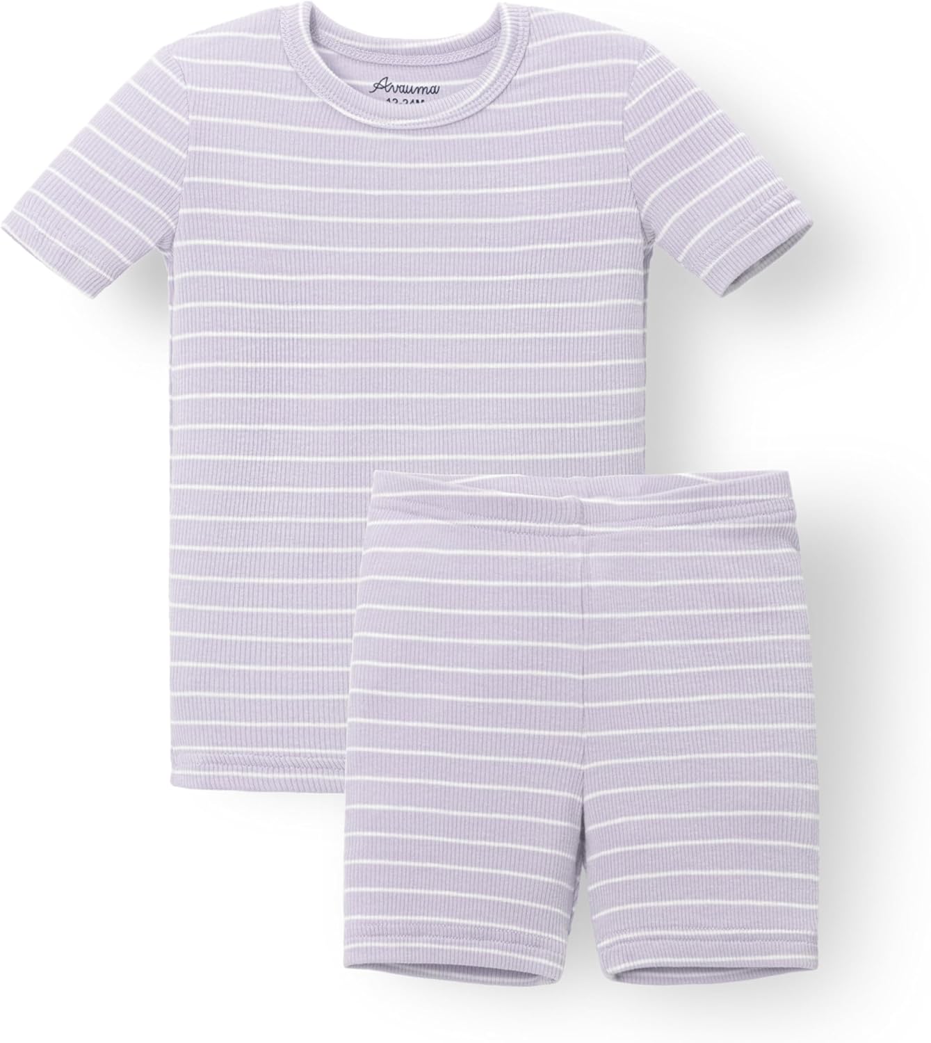 AVAUMA Stripe Pattern Baby Boys Girls Pajama Set Kids Toddler Snug fit Ribbed Sleepwear pjs for Daily Life Style
