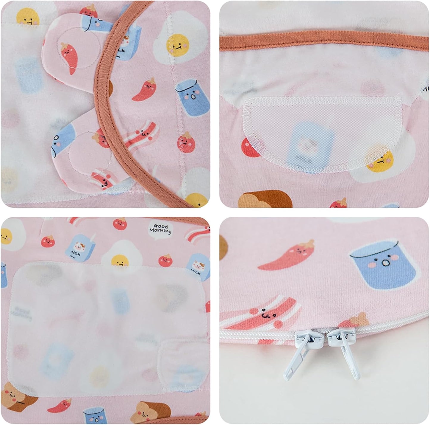 HOUSBAY Baby Swaddle Blanket Boy Girl,Super Soft 100% Cotton Newborn Adjustable Swaddles for 3-6 Months,2-Way Zipper Sleep Sack 1 Pack