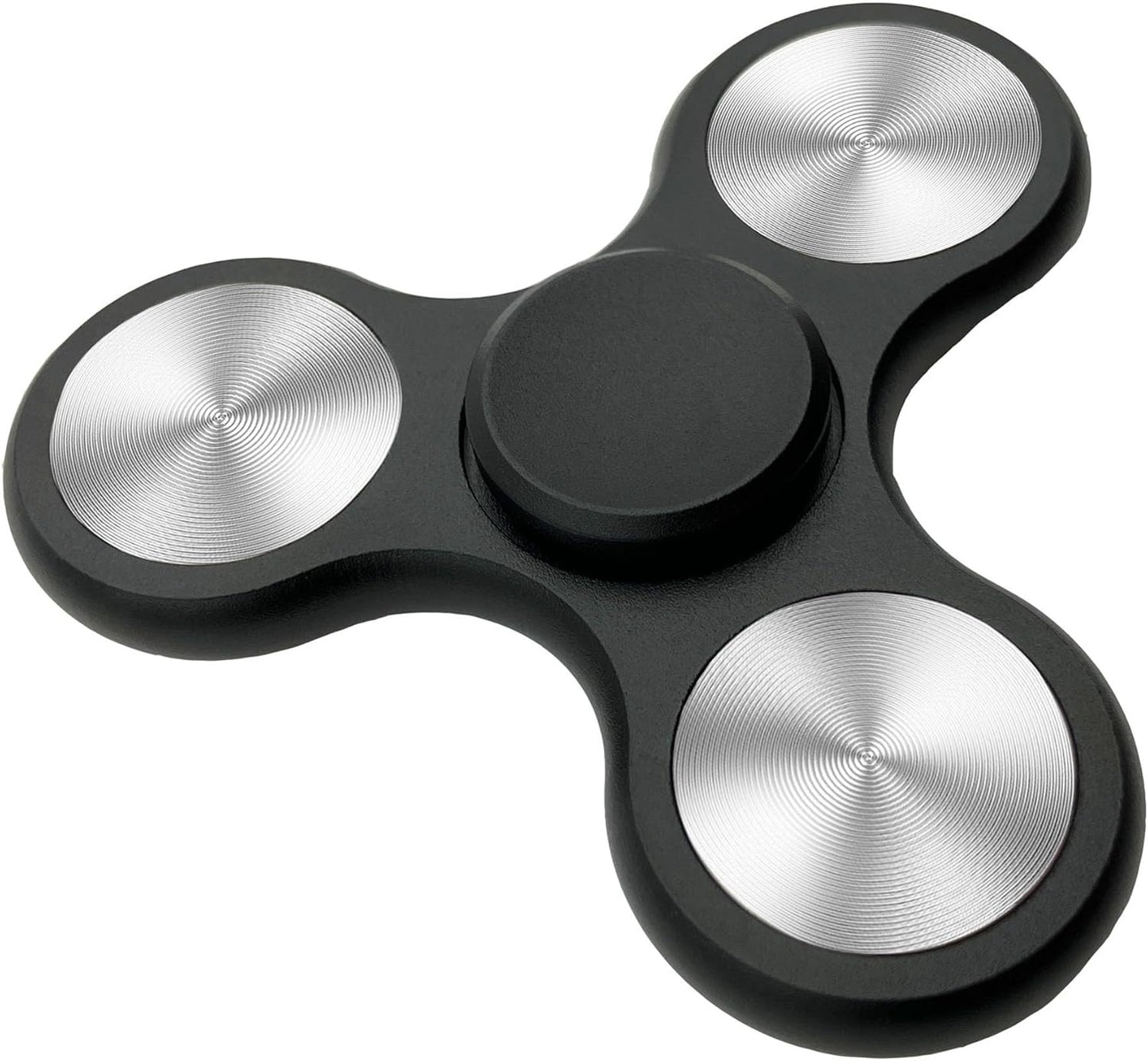 Fidget Spinners Toy Ultra Durable Stainless Steel Bearings High Speed 3-6 Min Spins Metal Material Hand Spinner ADHD Focus Anxiety Toys Stress Relief Reducer Fidget Spinner for Kids Adults-Black