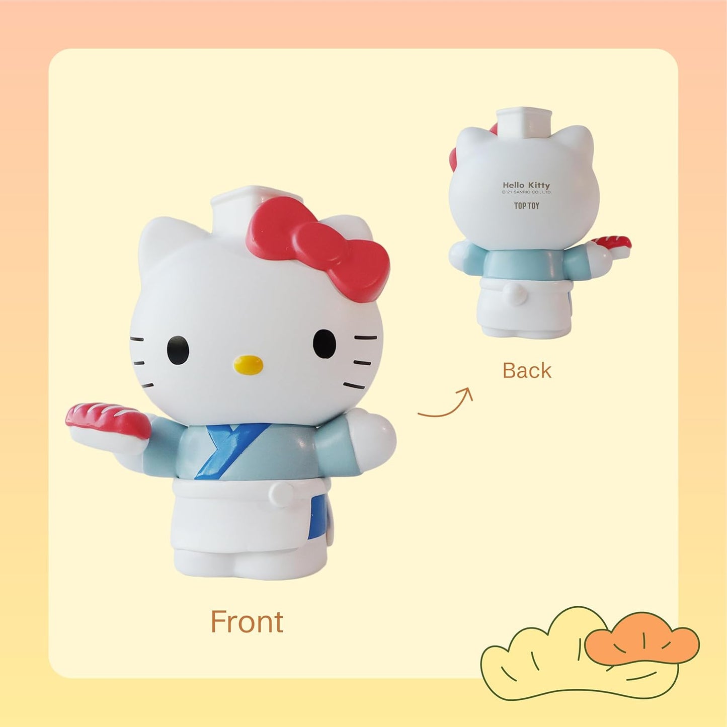 Top Toy Up Town Day, Hello Kitty Collectible Blind Box Figures, Home Decor for Any Room, Stationary Desk Accessories, for Birthdays or Holidays Like Christmas, Single Blind Box