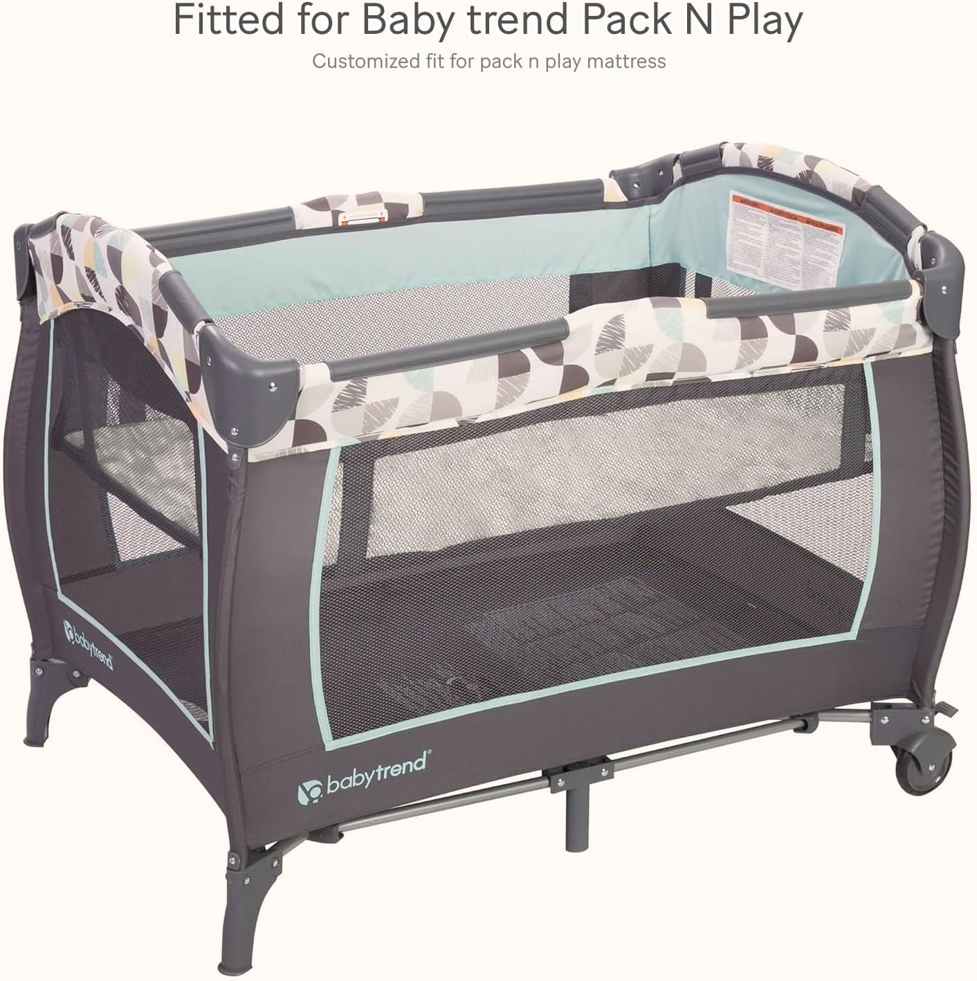 lulumoon Baby Muslin Crib Sheets - Toddler Cotton Fitted Crib Sheets Neutral for Boys and Girls 2Pack (White & Cream, for Baby Trend Pack N Play)