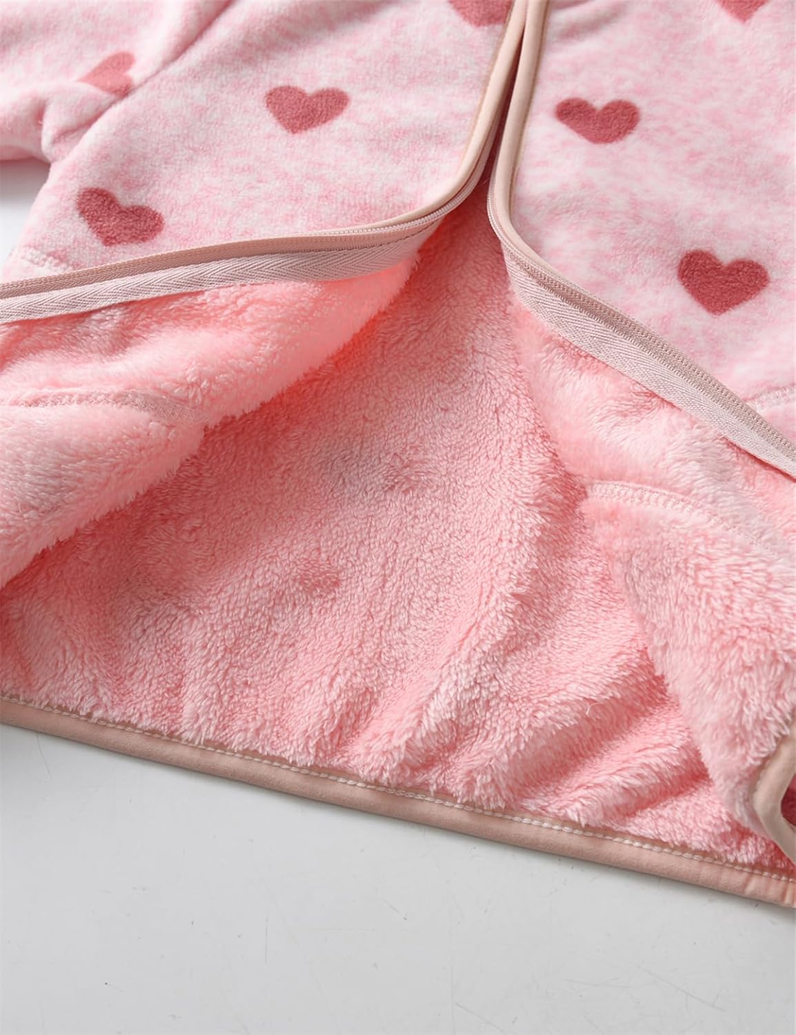 Kids Printed Polar Fleece Jacket Toddler Baby Boys Girls Autumn Winter Warm Sherpa Lining Outerwear Soft Lightweight